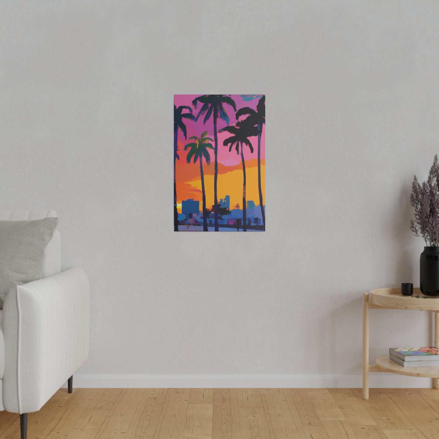 3546F - Miami Beach Sunset Painting Print | Miami | Beach | Sunset | Poster | Home Decor | Wall Art | Canvas