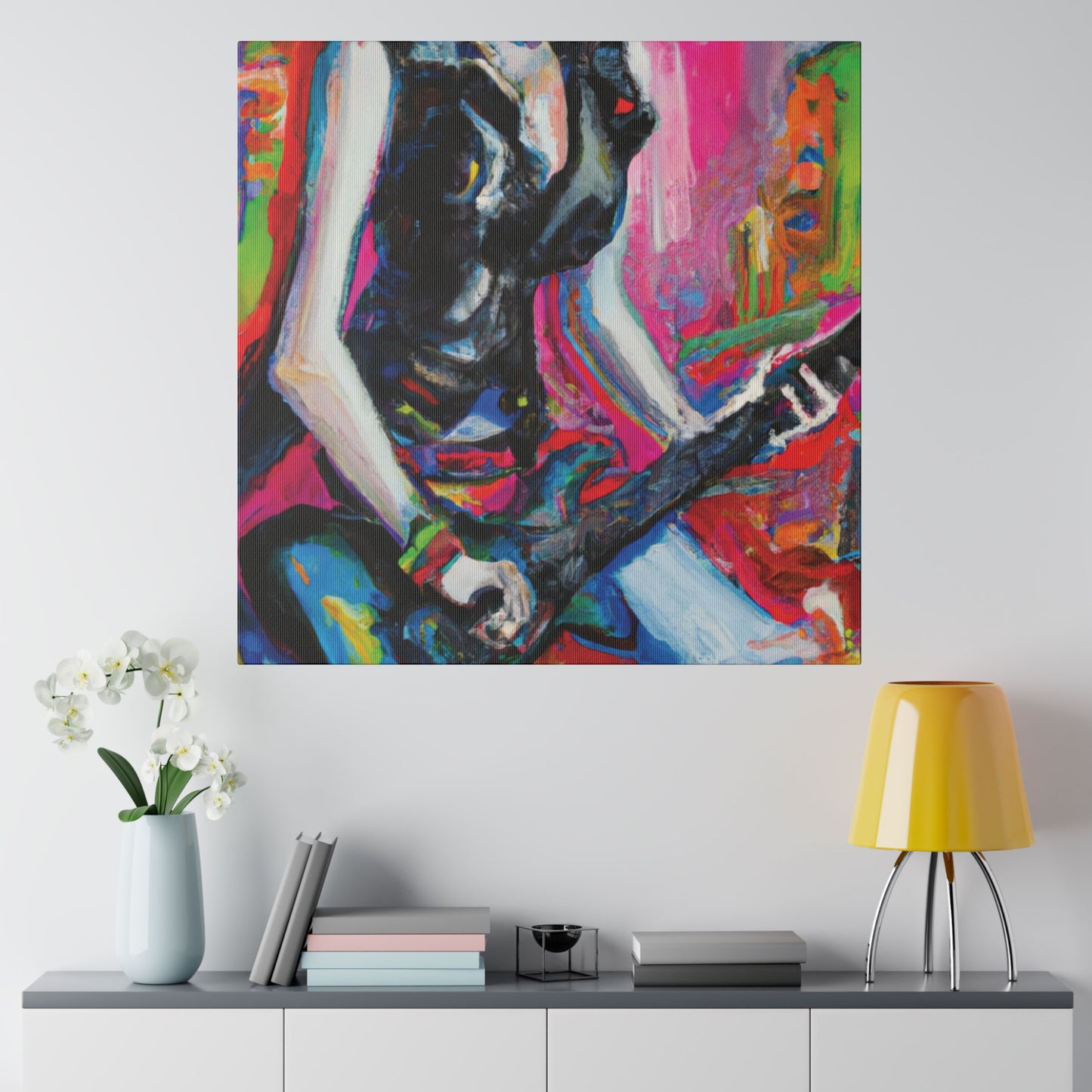 795W - Rockstar Oil Painting Style Print | Poster | Home Decor | Wall Art | Music Art | Canvas