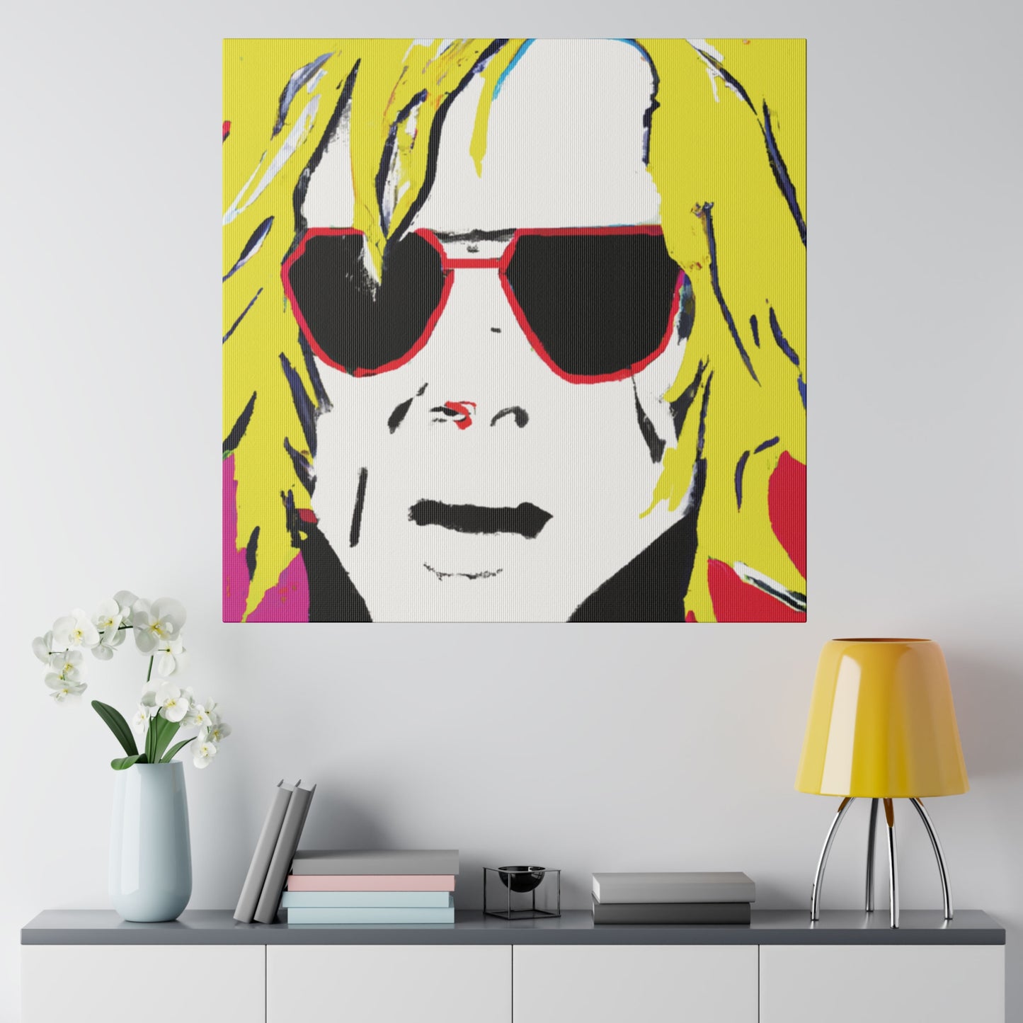 8476J - Rockstar Painting Print | Face | Abstract | Poster | Home Decor | Wall Art | Music Art | Canvas