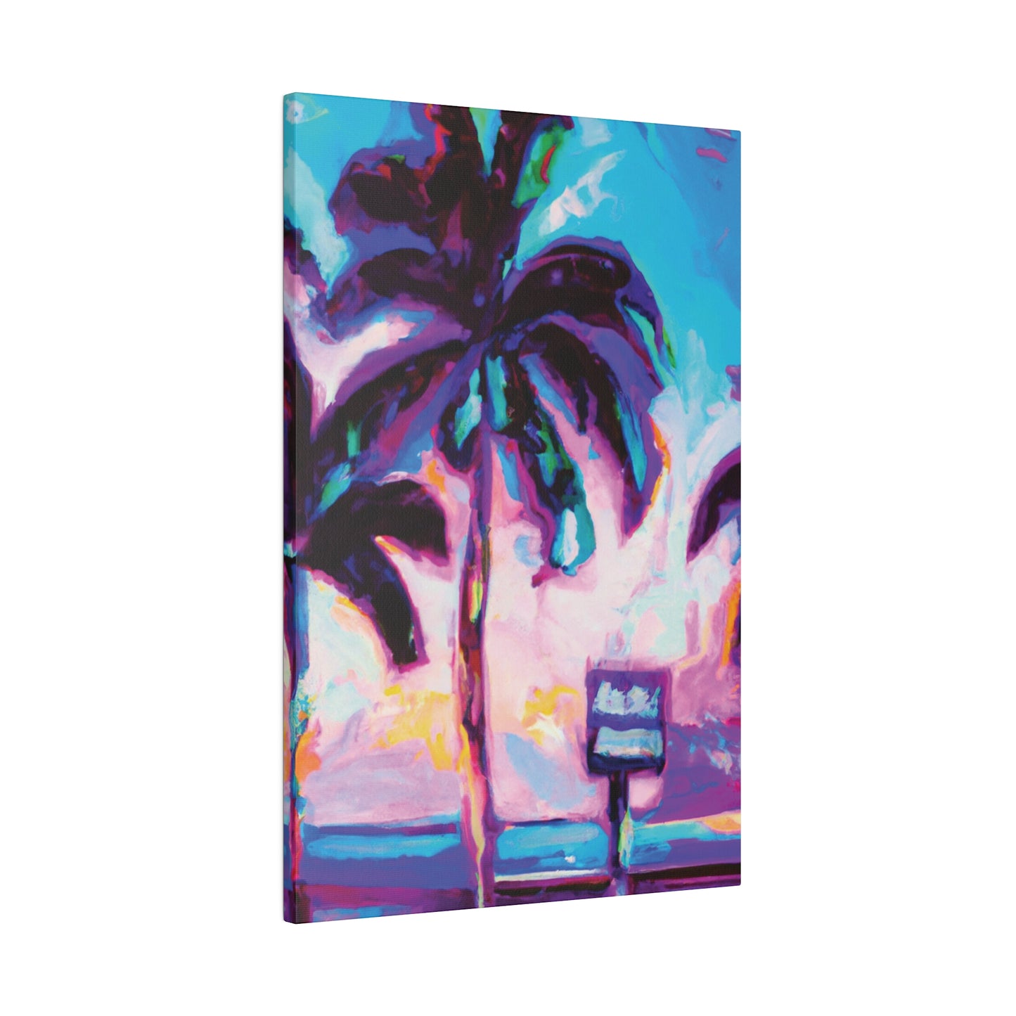 5753H - Miami Beach Sunset Painting Print | Miami | Beach | Sunset | Poster | Home Decor | Wall Art | Canvas