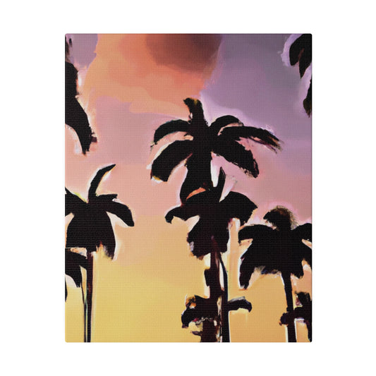 7792Z - Miami Beach Sunset Painting Print | Miami | Beach | Sunset | Poster | Home Decor | Wall Art | Canvas