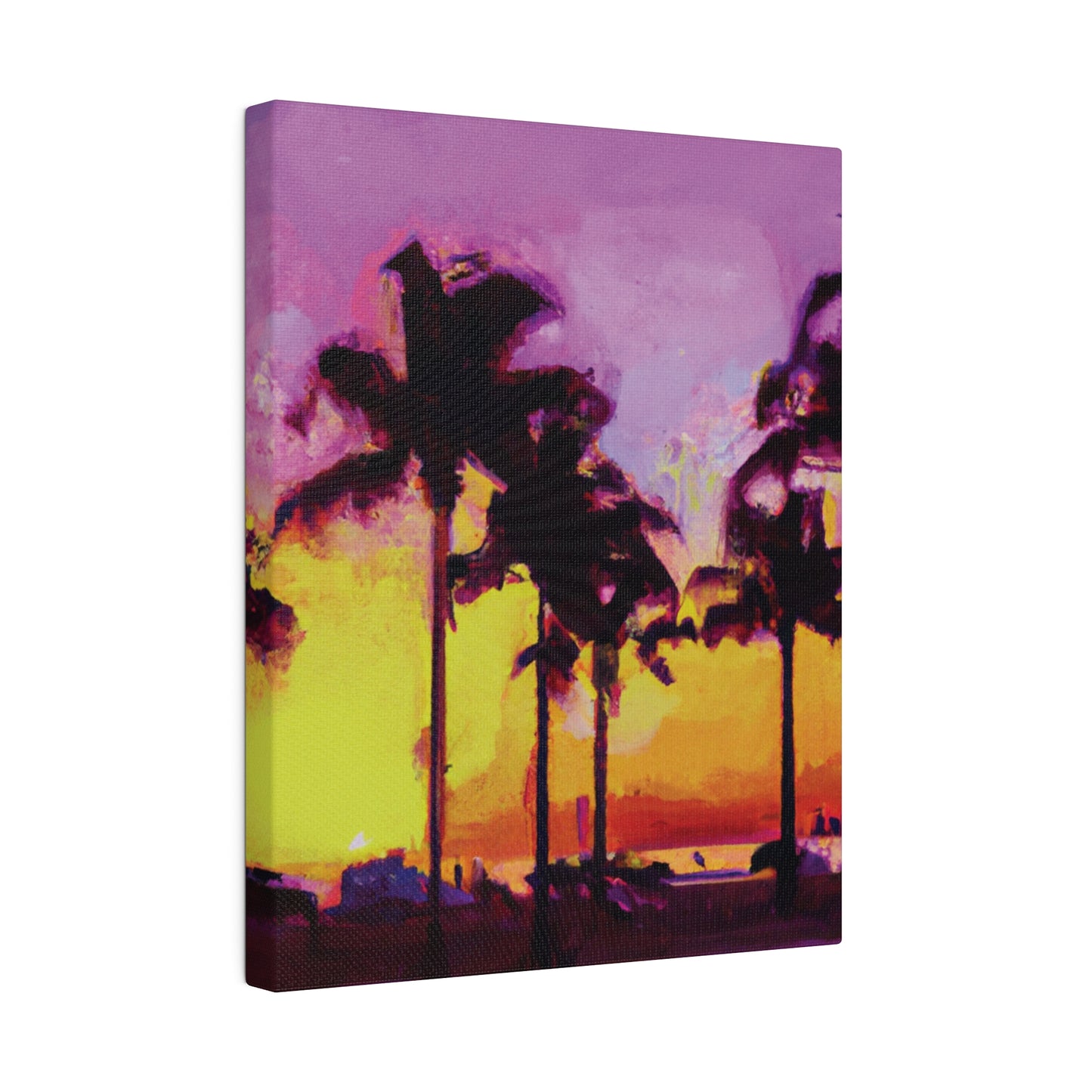 3958L - Miami Beach Sunset Painting Print | Miami | Beach | Sunset | Poster | Home Decor | Wall Art | Canvas