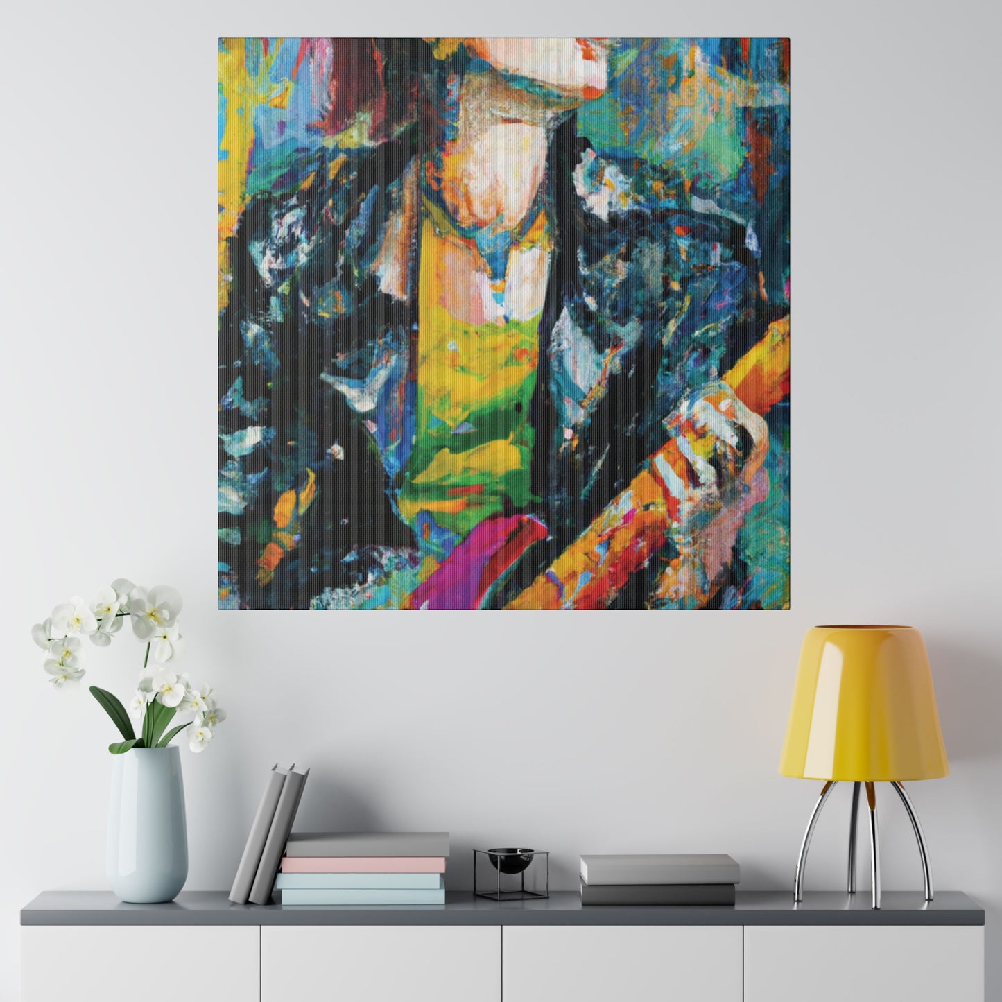 4638F - Rockstar Oil Painting Style Print | Poster | Home Decor | Wall Art | Music Art | Canvas