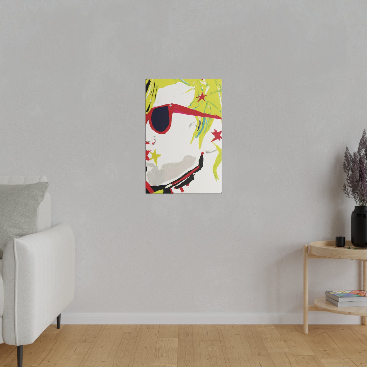 5478D - Rockstar Painting Print | Face | Abstract | Poster | Home Decor | Wall Art | Music Art | Canvas