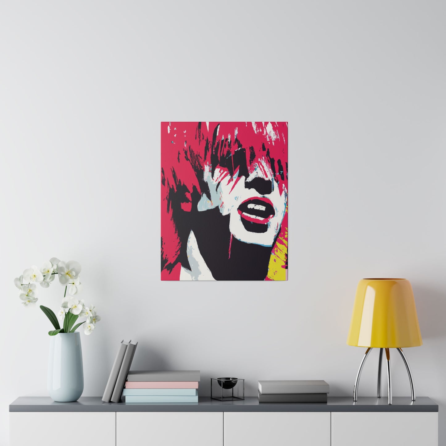 8269P - Rockstar Painting Print | Face | Abstract | Poster | Home Decor | Wall Art | Music Art | Canvas