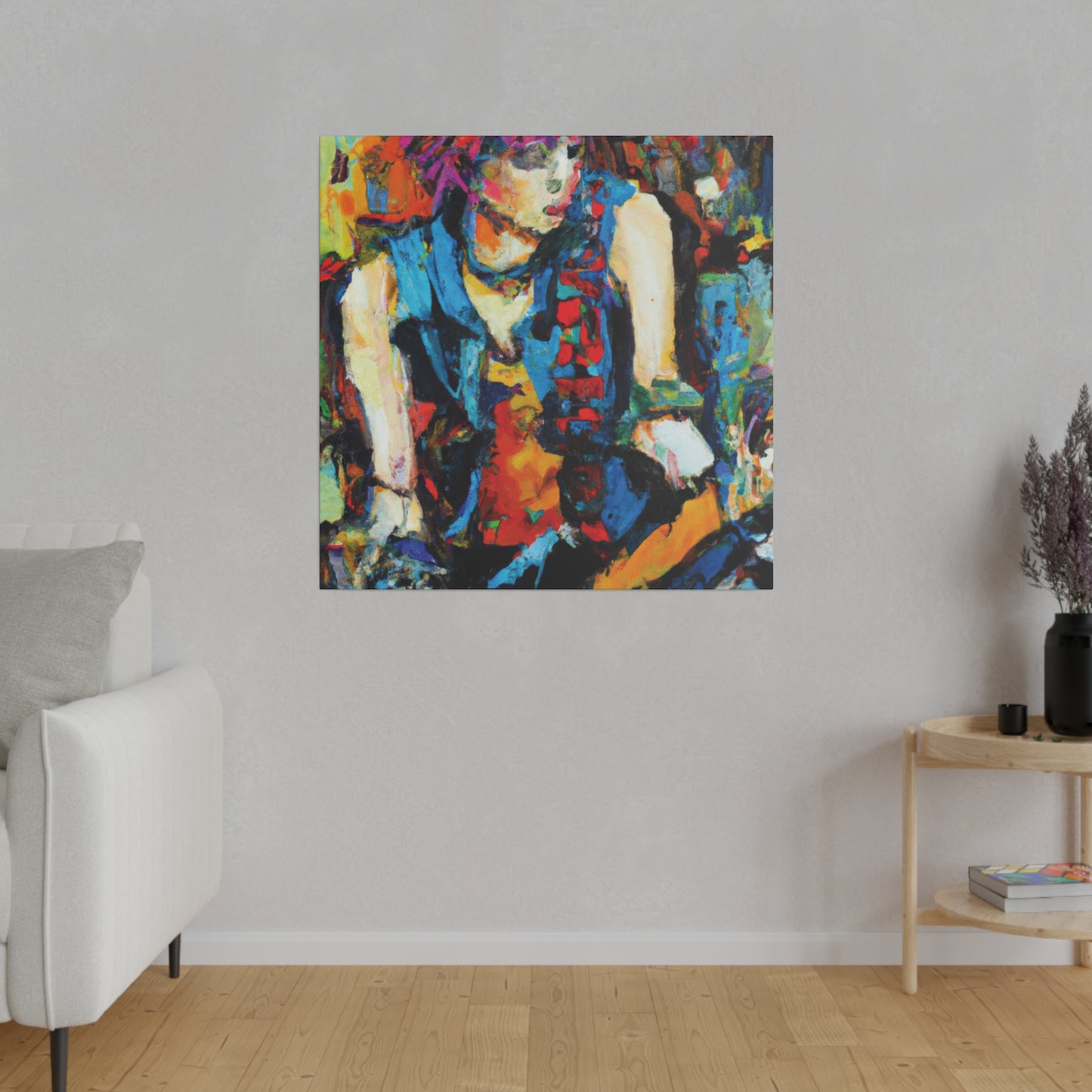 5373K - Rockstar Oil Painting Style Print | Poster | Home Decor | Wall Art | Music Art | Canvas