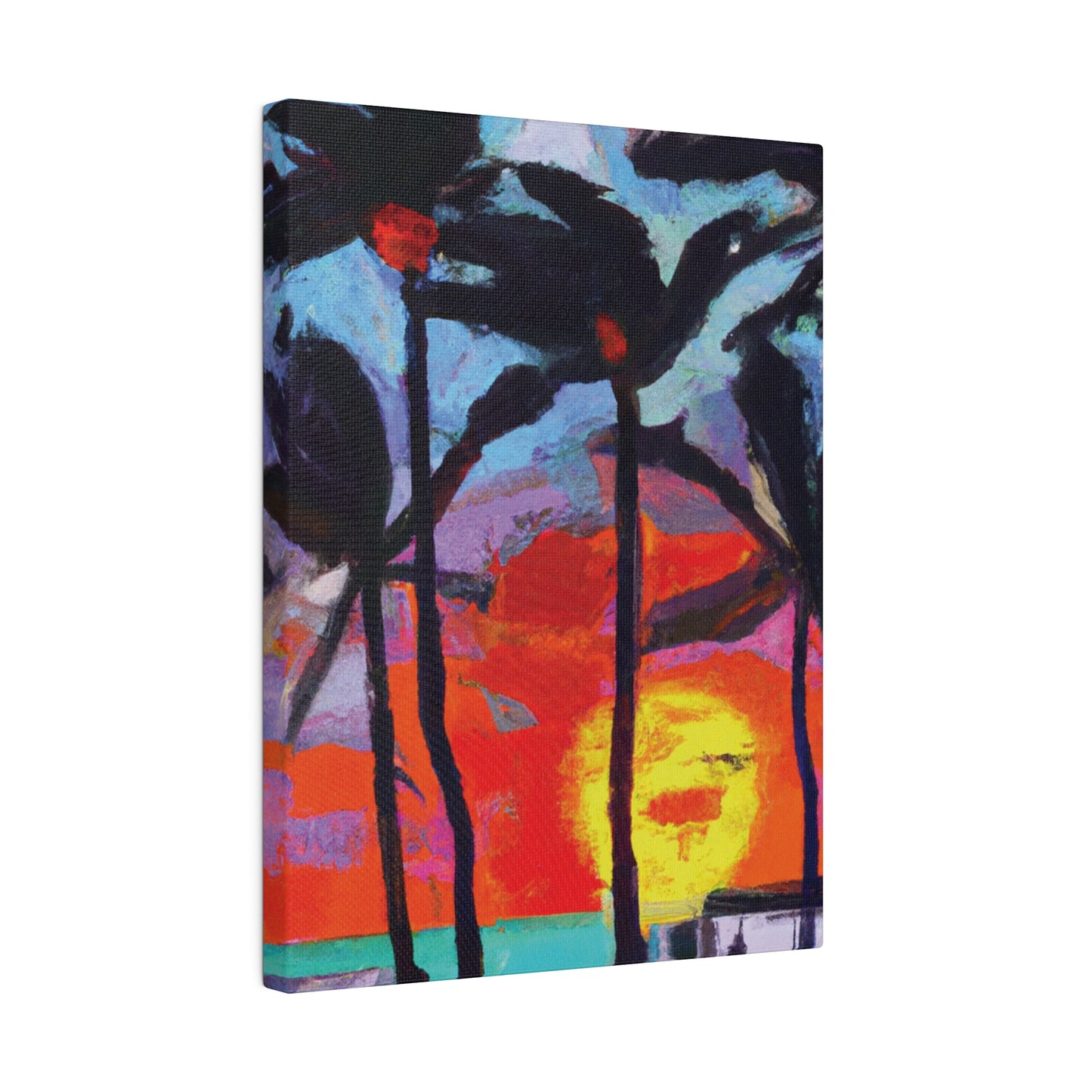 8407Q - Miami Beach Sunset Painting Print | Miami | Beach | Sunset | Poster | Home Decor | Wall Art | Canvas