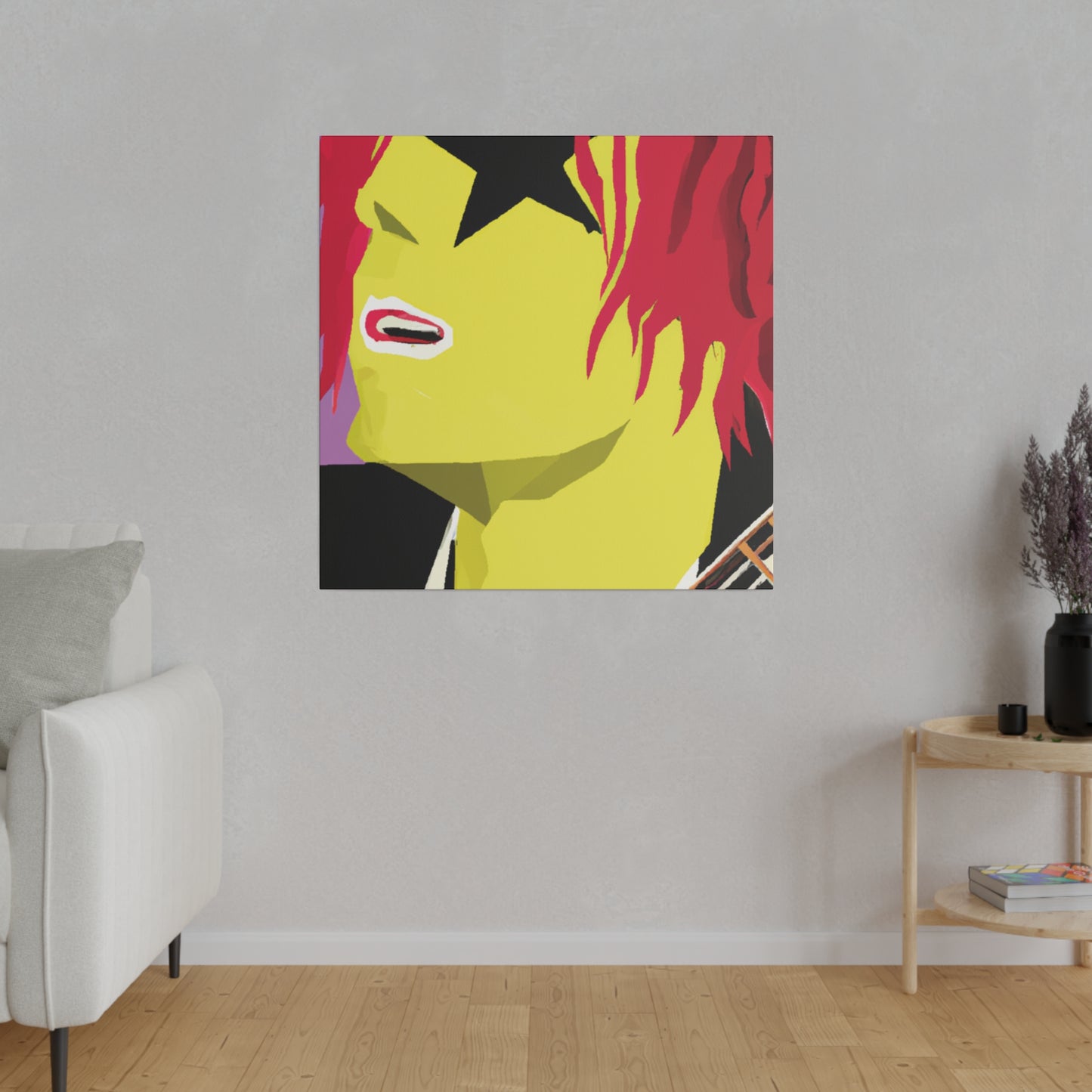 3268R - Rockstar Painting Print | Face | Abstract | Poster | Home Decor | Wall Art | Music Art | Canvas