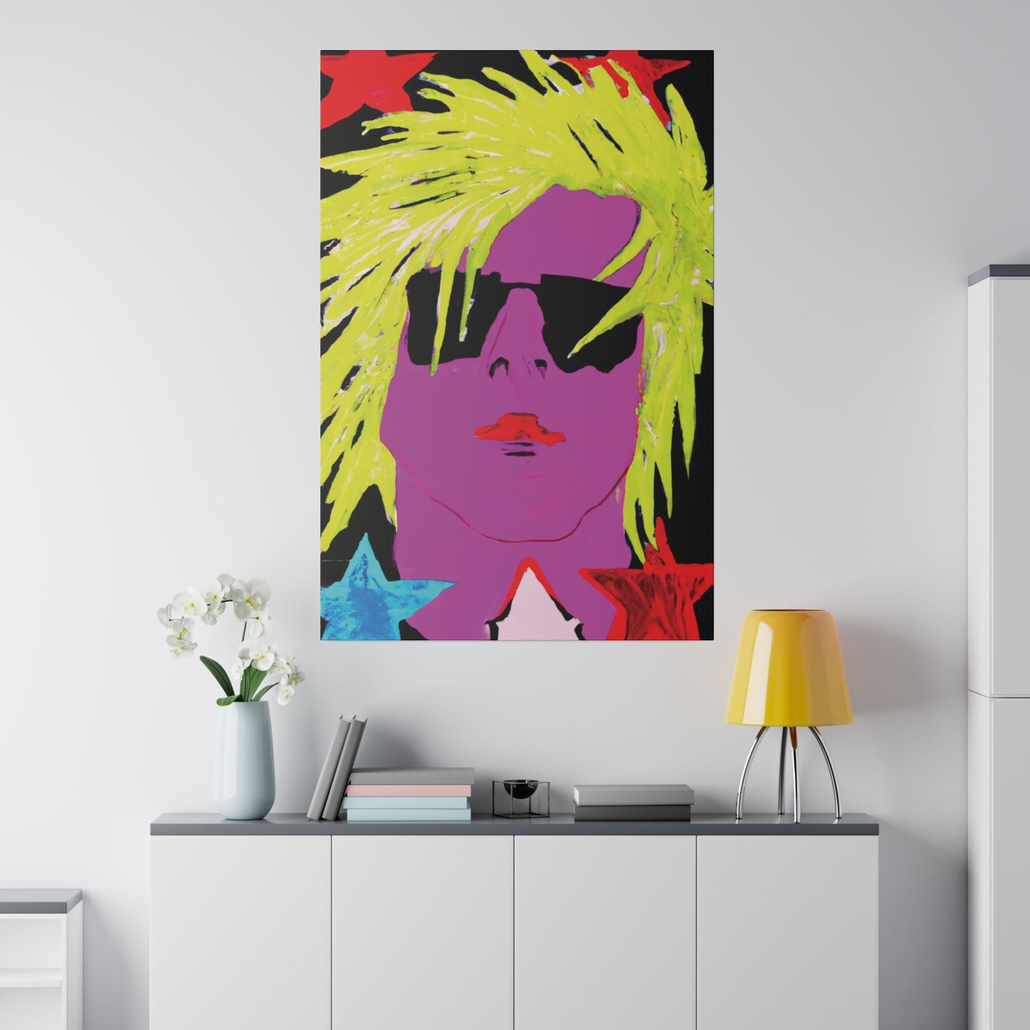 3271U - Rockstar Painting Print | Face | Abstract | Poster | Home Decor | Wall Art | Music Art | Canvas