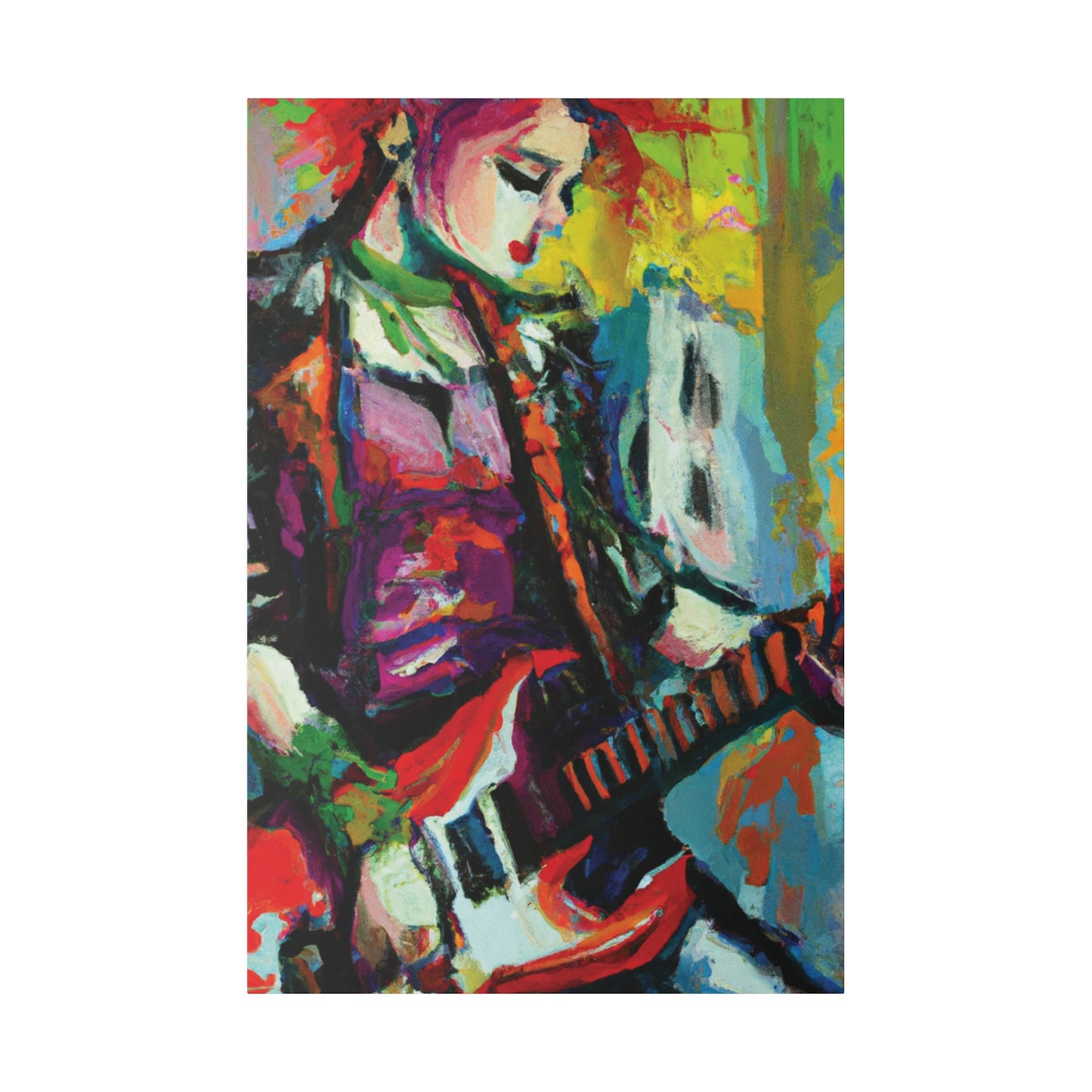 2671G - Rockstar Oil Painting Style Print | Poster | Home Decor | Wall Art | Music Art | Canvas