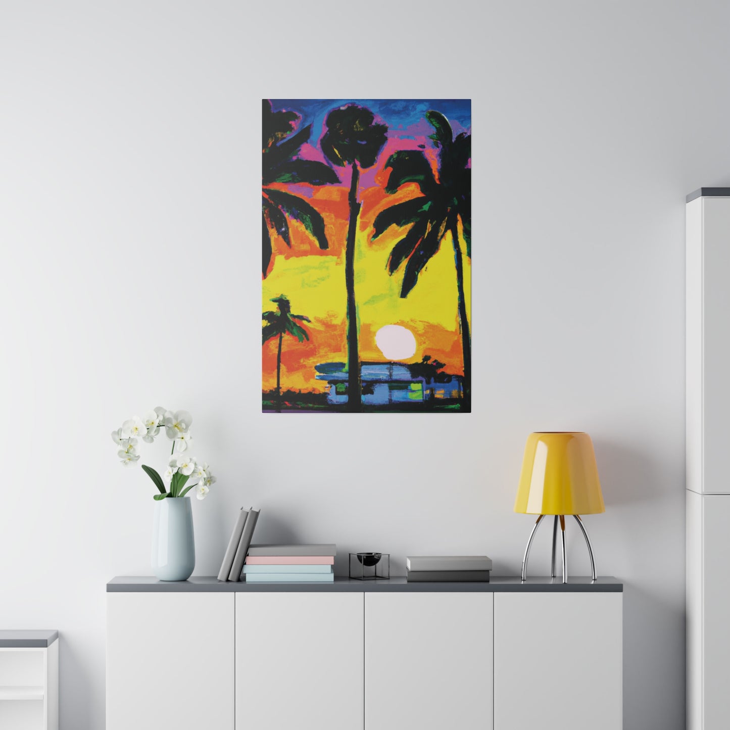 5285D - Miami Beach Sunset Painting Print | Miami | Beach | Sunset | Poster | Home Decor | Wall Art | Canvas