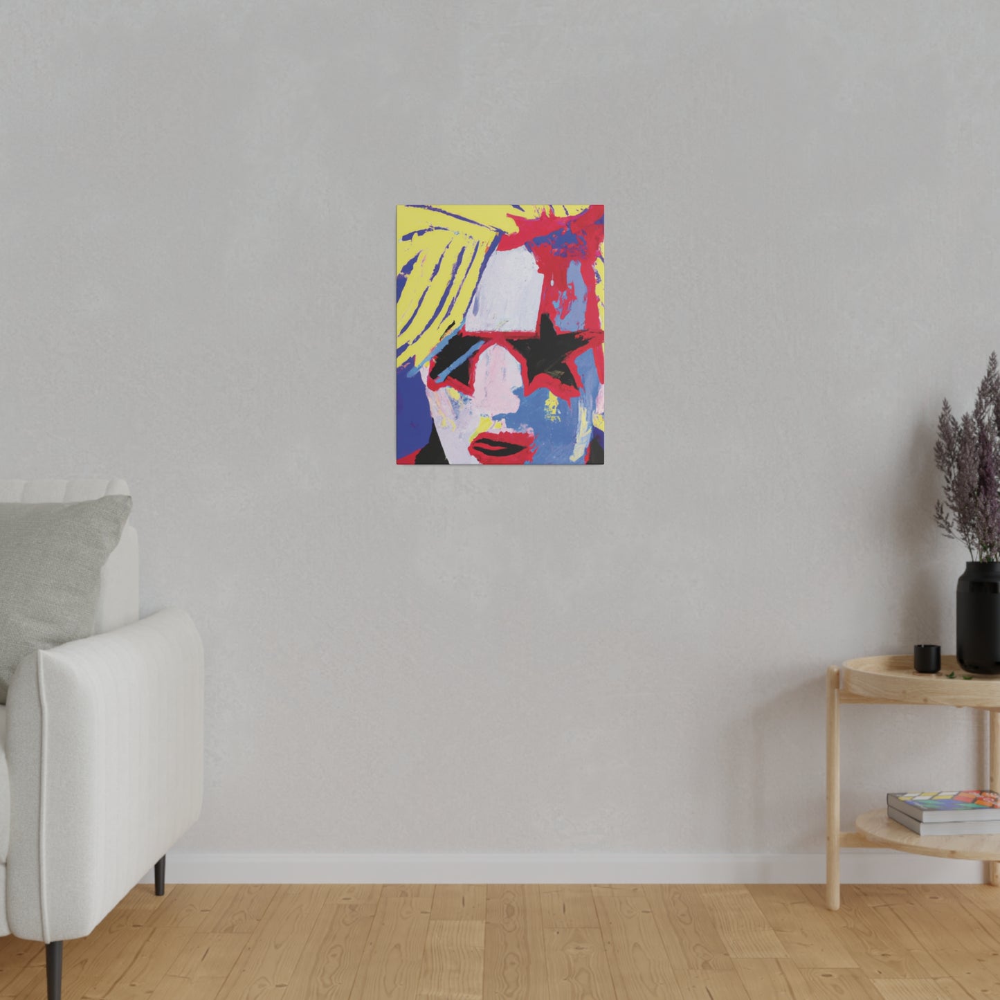 4762T - Rockstar Painting Print | Face | Abstract | Poster | Home Decor | Wall Art | Music Art | Canvas
