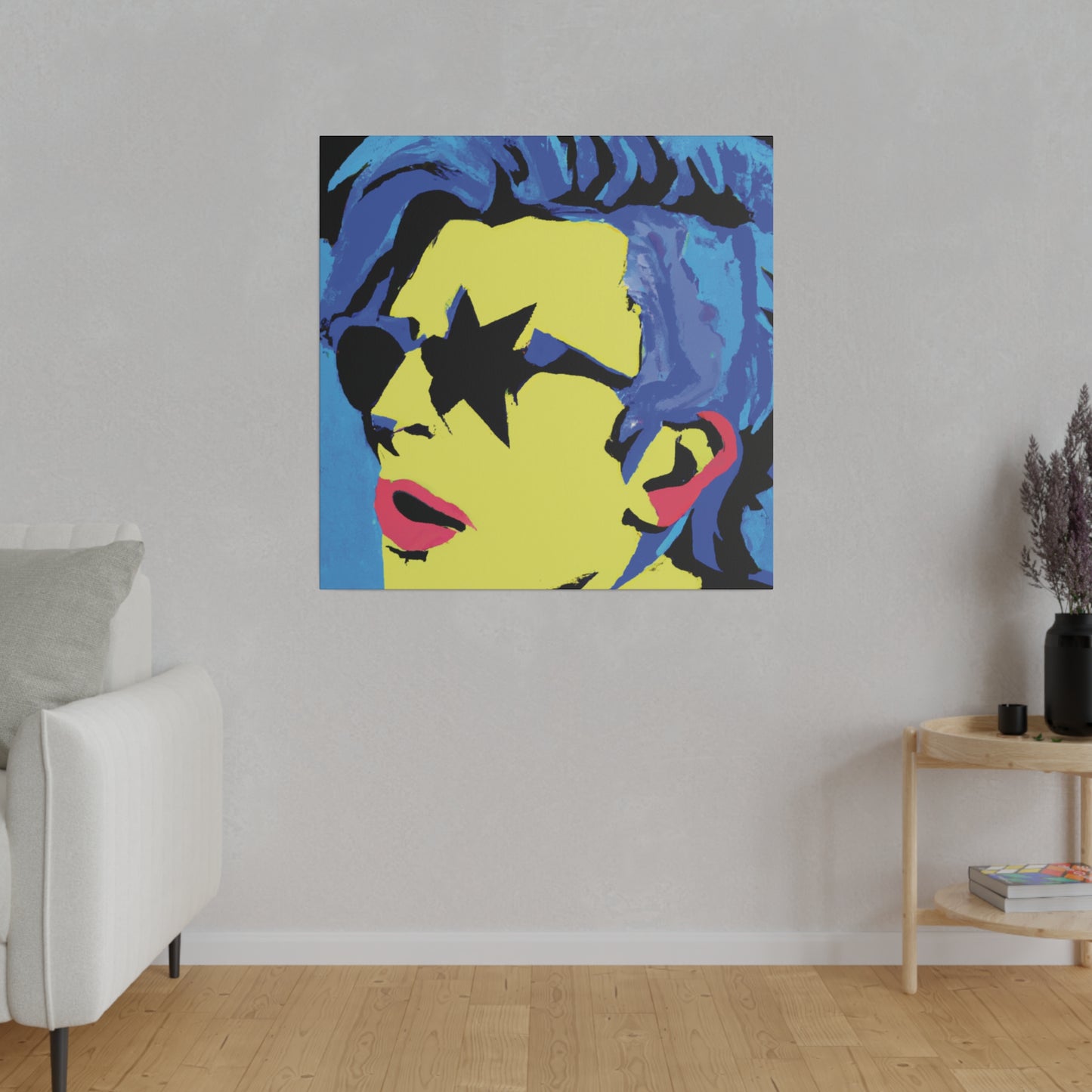 9361F - Rockstar Painting Print | Face | Abstract | Poster | Home Decor | Wall Art | Music Art | Canvas