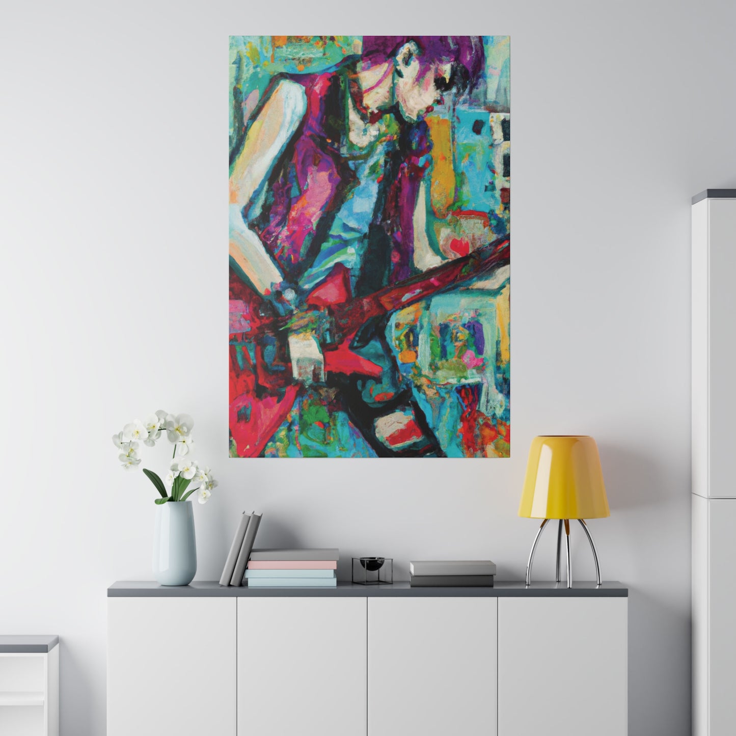 8398K - Rockstar Oil Painting Style Print | Poster | Home Decor | Wall Art | Music Art | Canvas