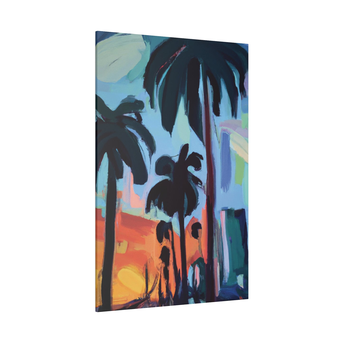 3524Z - Miami Beach Sunset Painting Print | Miami | Beach | Sunset | Poster | Home Decor | Wall Art | Canvas