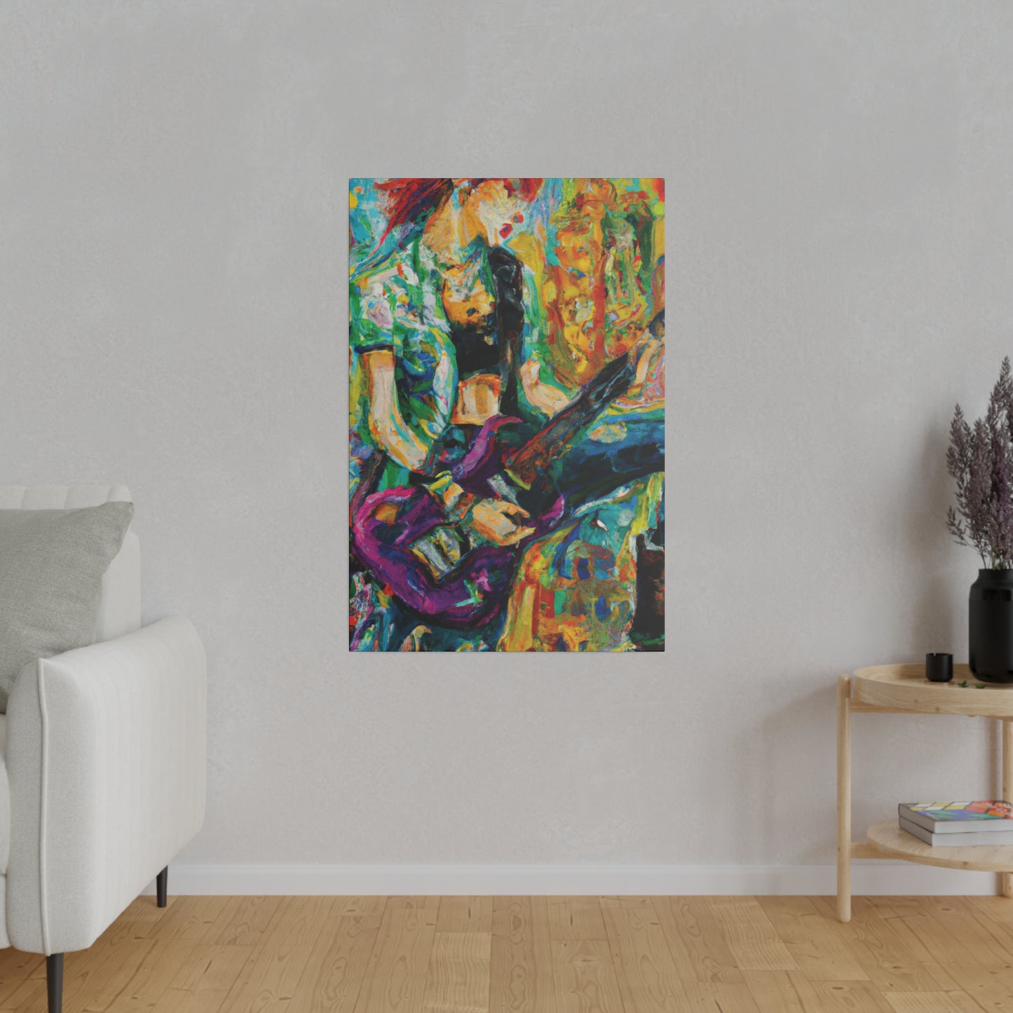 7362Z - Rockstar Oil Painting Style Print | Poster | Home Decor | Wall Art | Music Art | Canvas