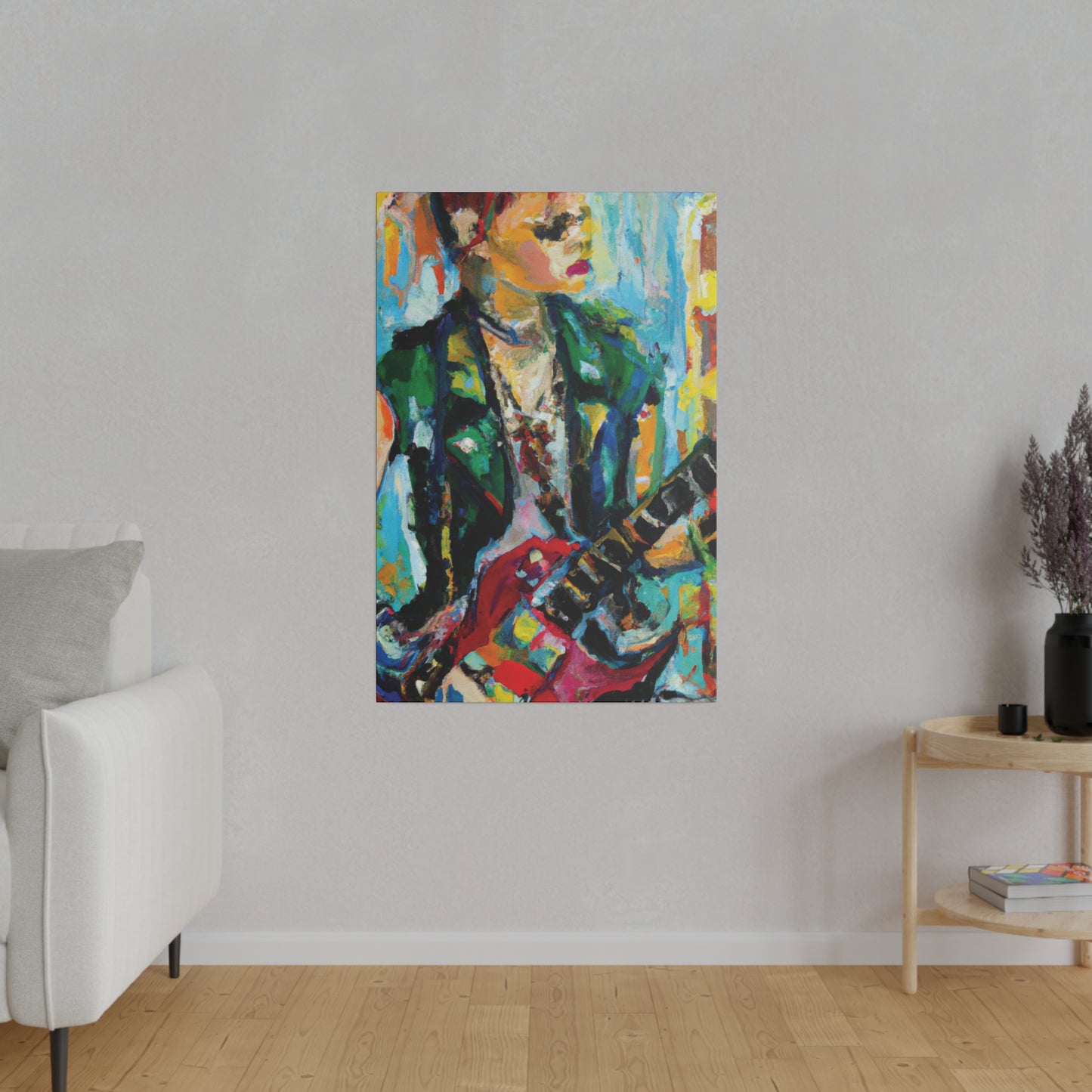 8554D - Rockstar Oil Painting Style Print | Poster | Home Decor | Wall Art | Music Art | Canvas