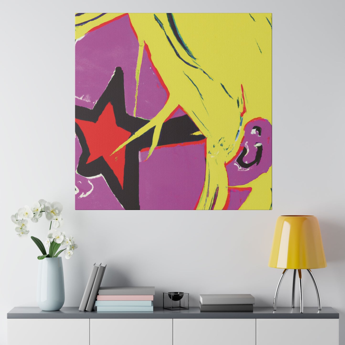 938K - Rockstar Painting Print | Face | Abstract | Poster | Home Decor | Wall Art | Music Art | Canvas