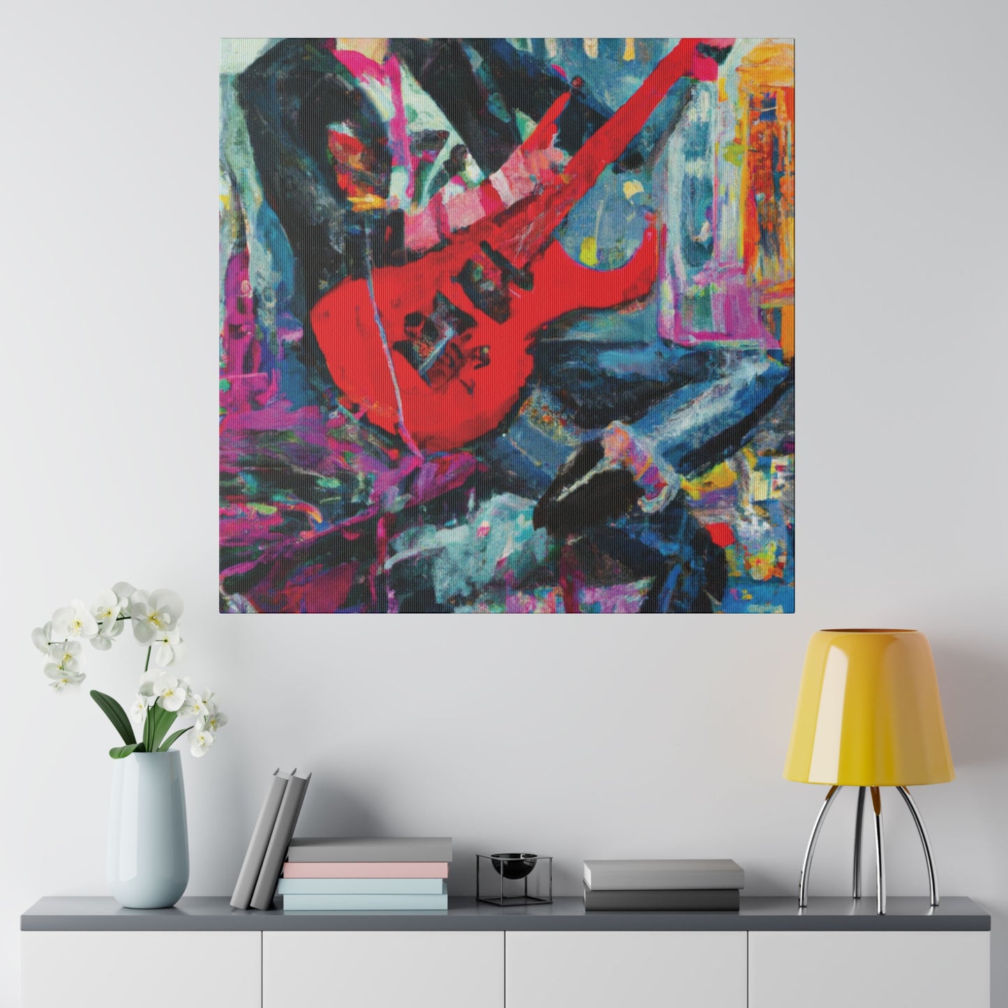 7878O - Rockstar Oil Painting Style Print | Poster | Home Decor | Wall Art | Music Art | Canvas