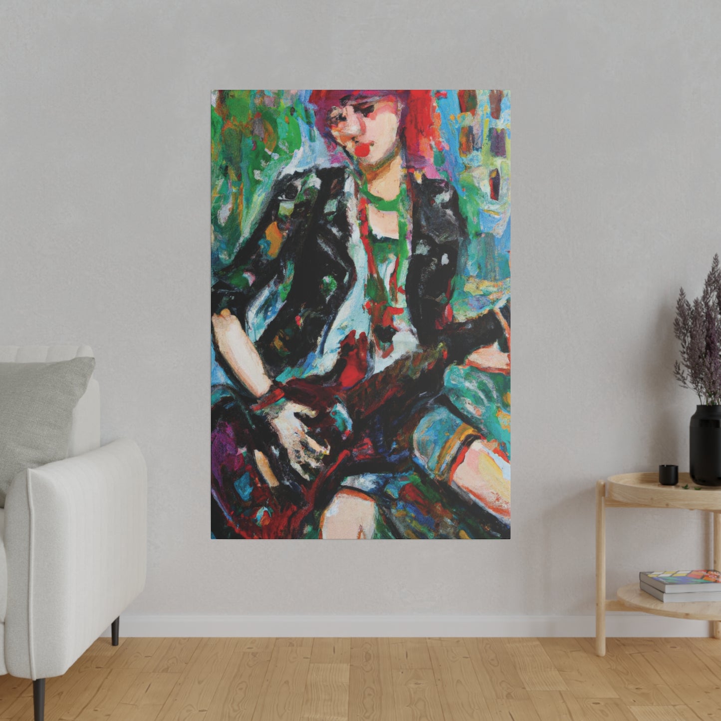 6789Z - Rockstar Oil Painting Style Print | Poster | Home Decor | Wall Art | Music Art | Canvas