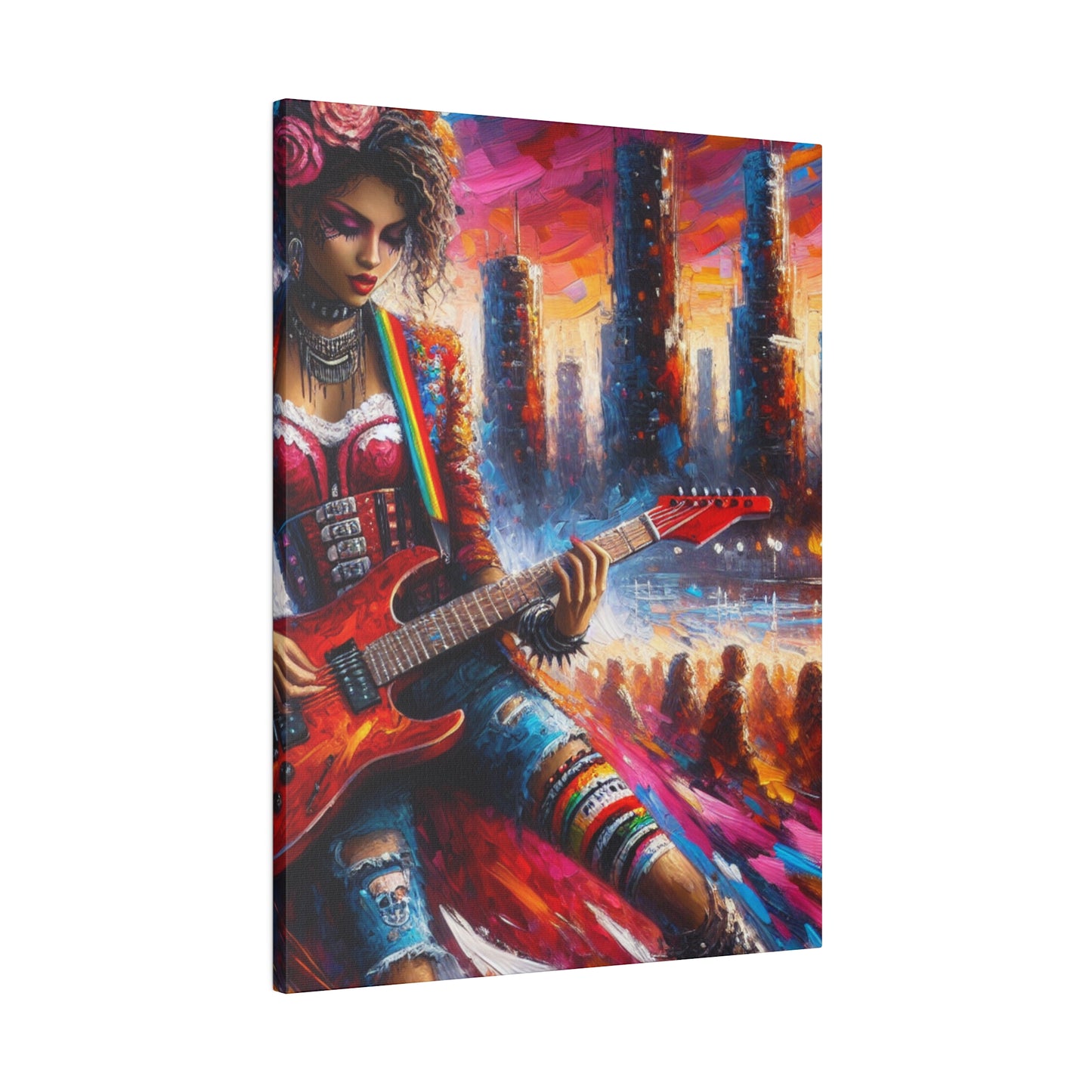 6794Z - Rockstar Oil Painting Style Print | Poster | Home Decor | Wall Art | Music Art | Canvas