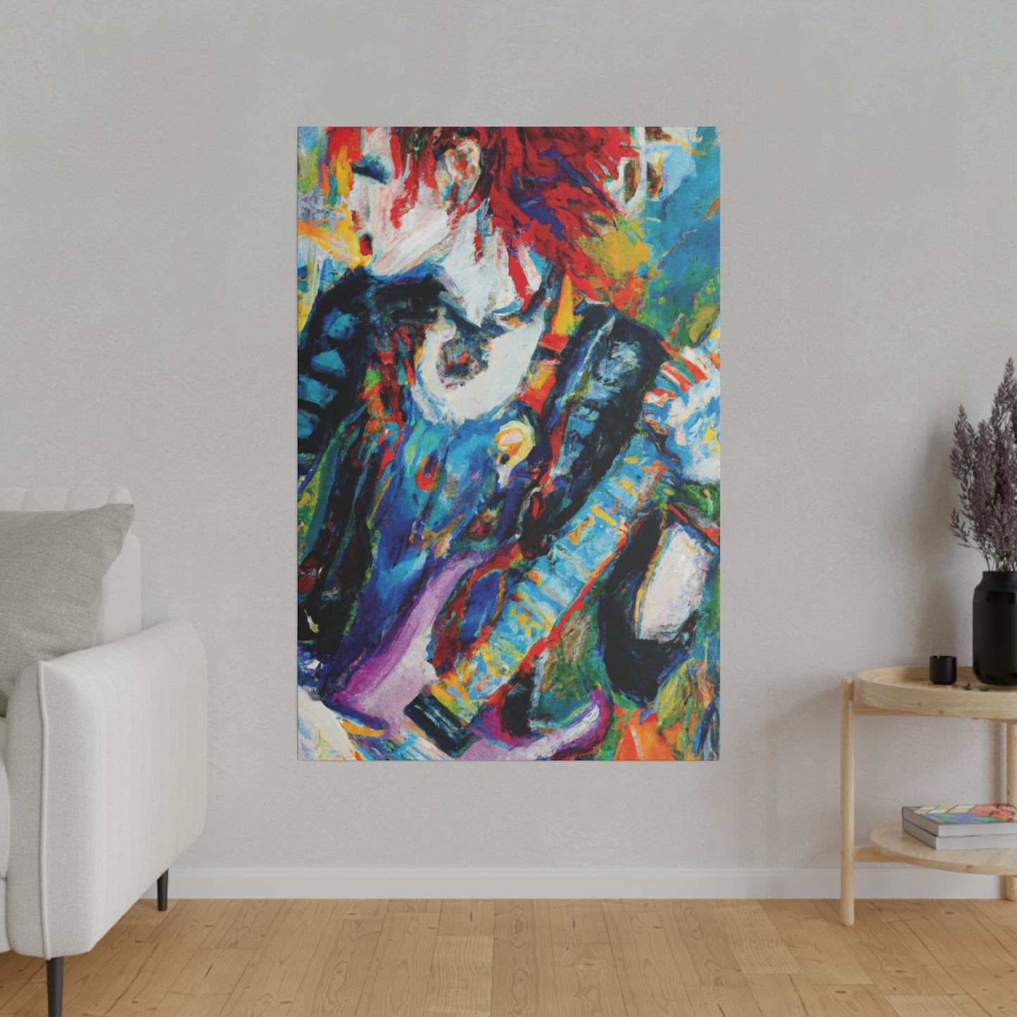 7458A - Rockstar Oil Painting Style Print | Poster | Home Decor | Wall Art | Music Art | Canvas