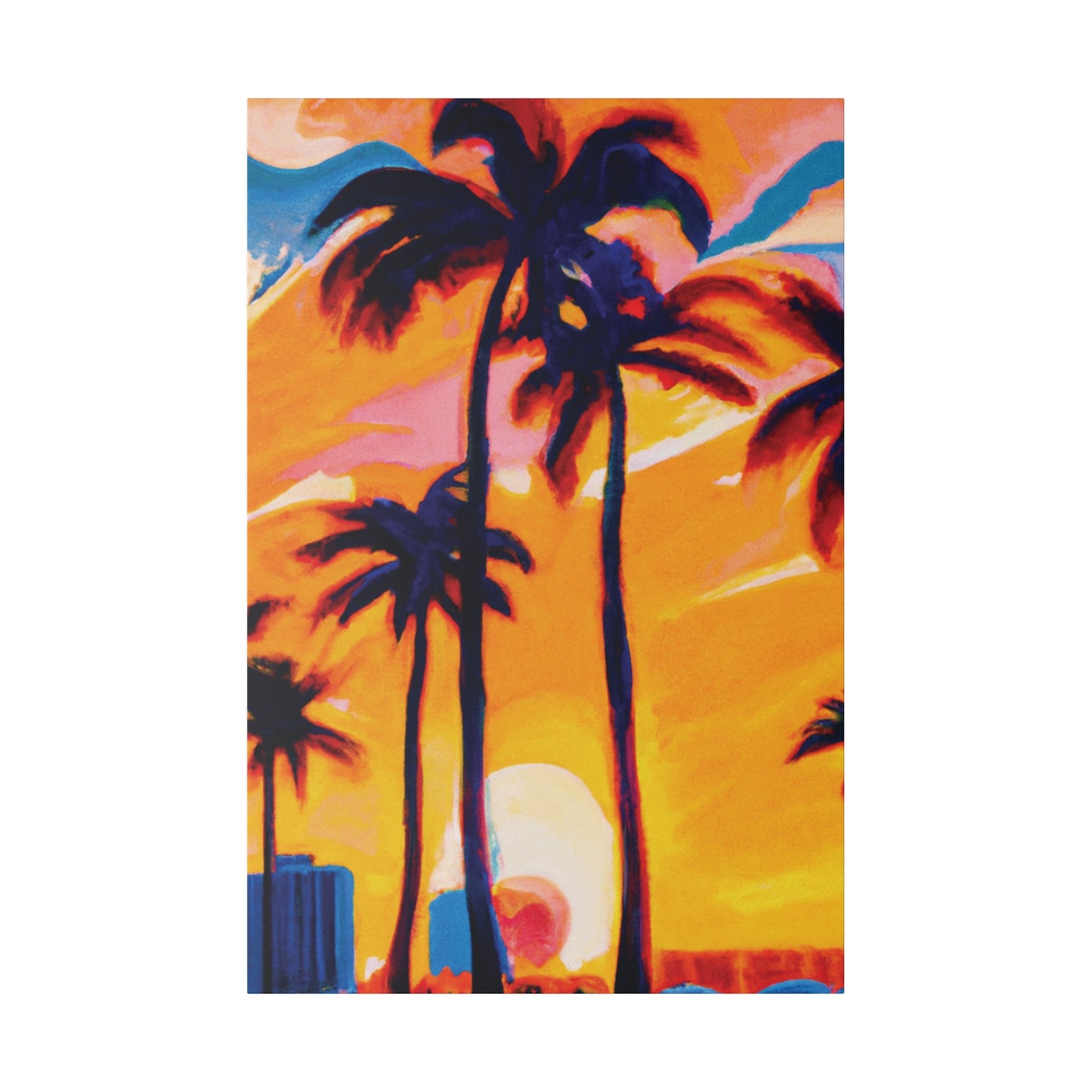 2067G - Miami Beach Sunset Painting Print | Miami | Beach | Sunset | Poster | Home Decor | Wall Art | Canvas