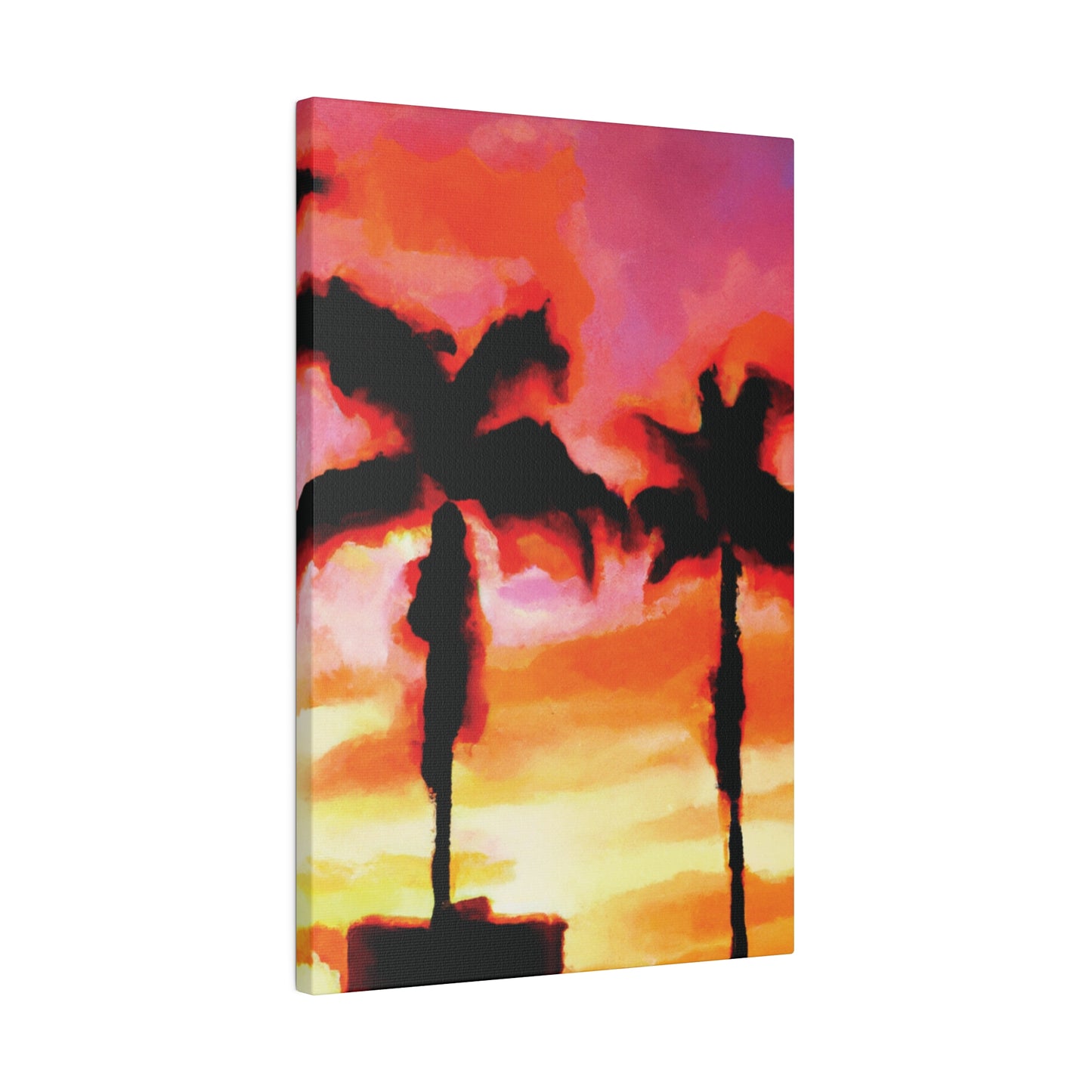 1413Q - Miami Beach Sunset Painting Print | Miami | Beach | Sunset | Poster | Home Decor | Wall Art | Canvas