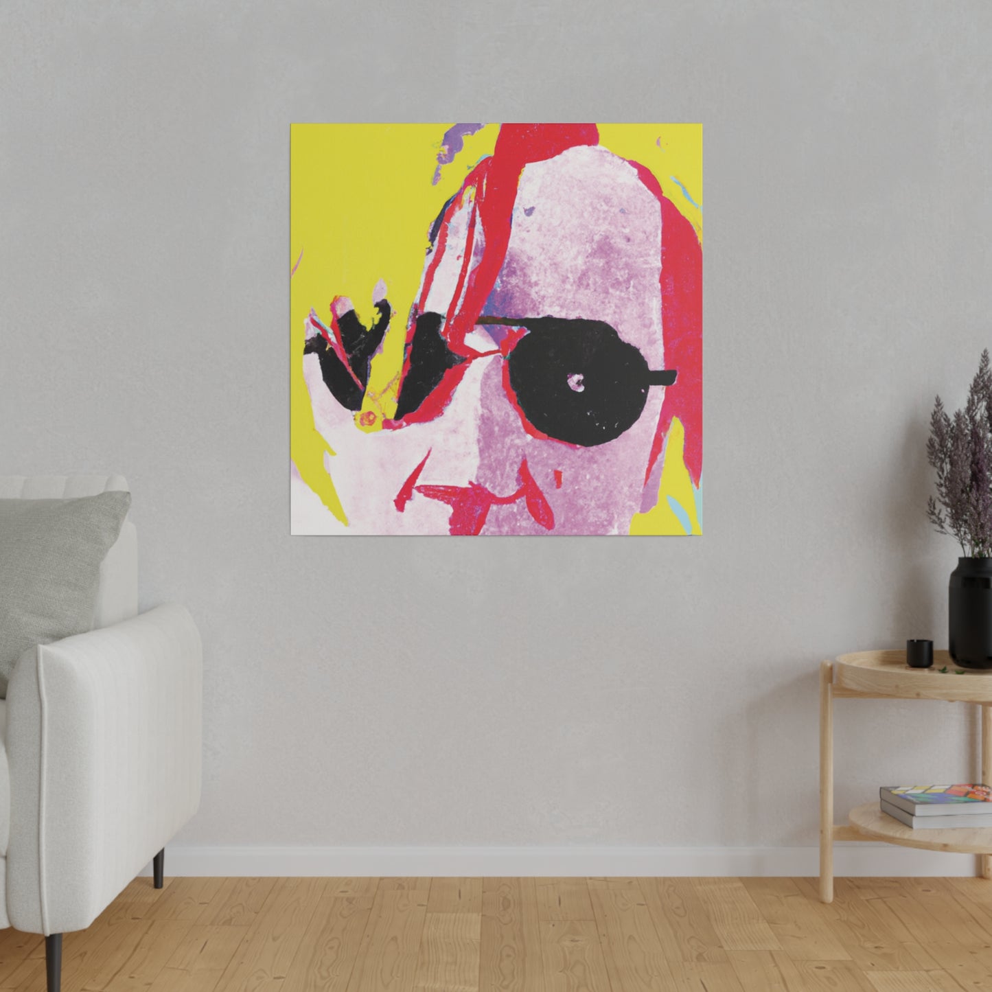 5921U - Rockstar Painting Print | Face | Abstract | Poster | Home Decor | Wall Art | Music Art | Canvas