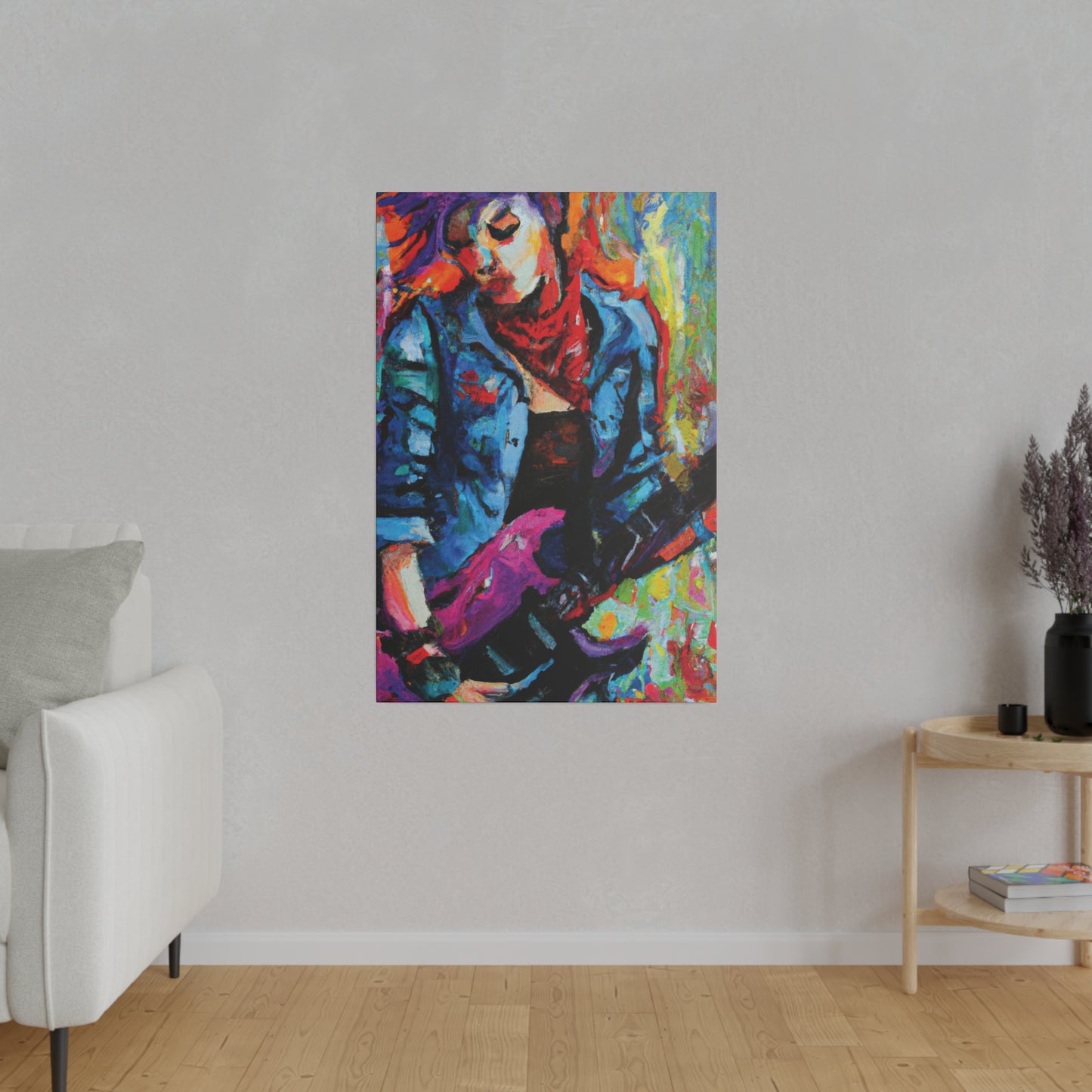 9531Q - Rockstar Oil Painting Style Print | Poster | Home Decor | Wall Art | Music Art | Canvas