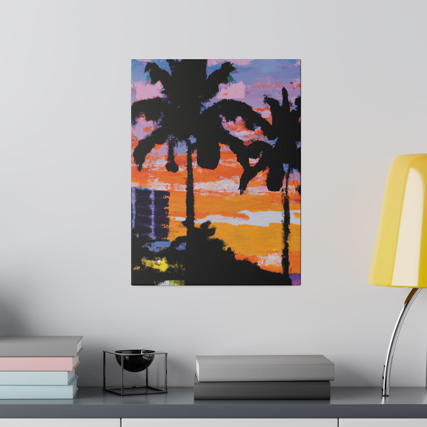 4756G - Miami Beach Sunset Painting Print | Miami | Beach | Sunset | Poster | Home Decor | Wall Art | Canvas