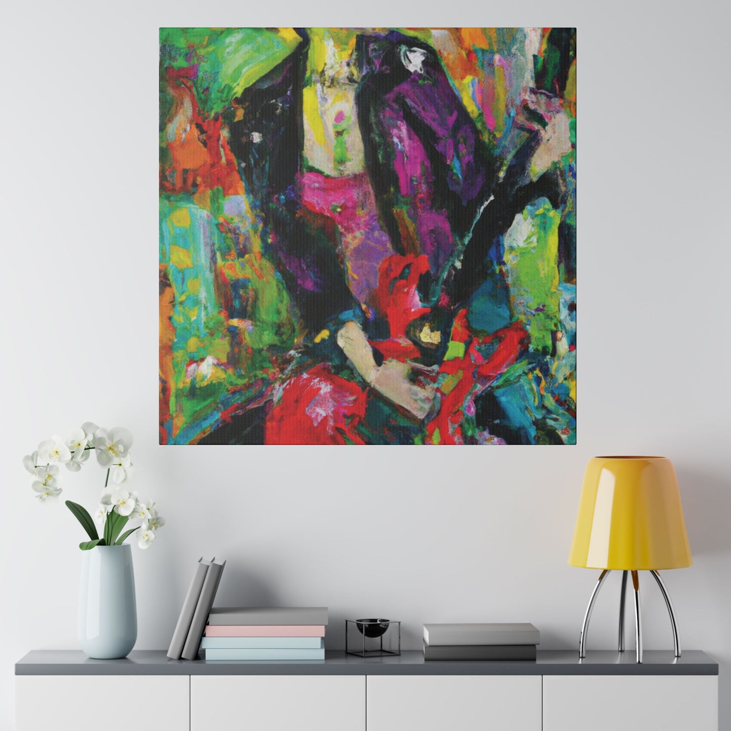 323O - Rockstar Oil Painting Style Print | Poster | Home Decor | Wall Art | Music Art | Canvas