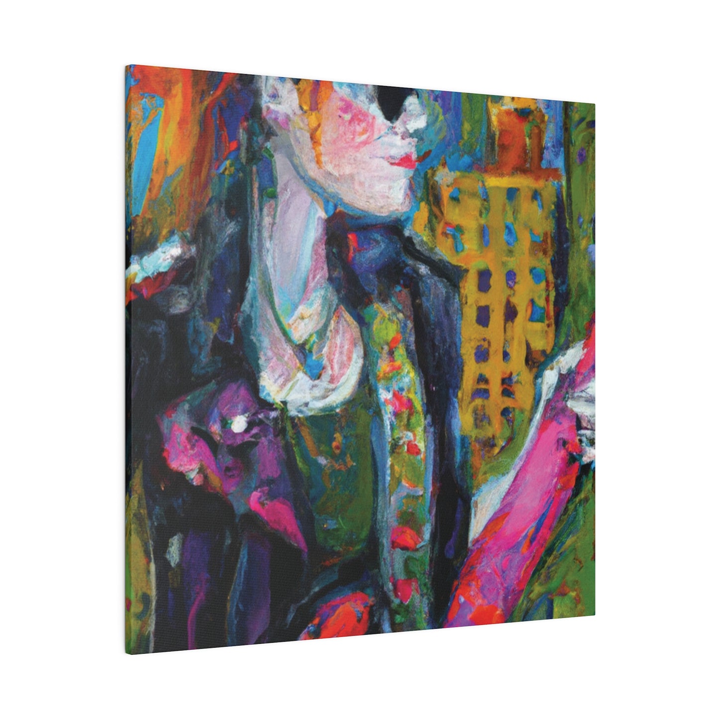 9503W - Rockstar Oil Painting Style Print | Poster | Home Decor | Wall Art | Music Art | Canvas