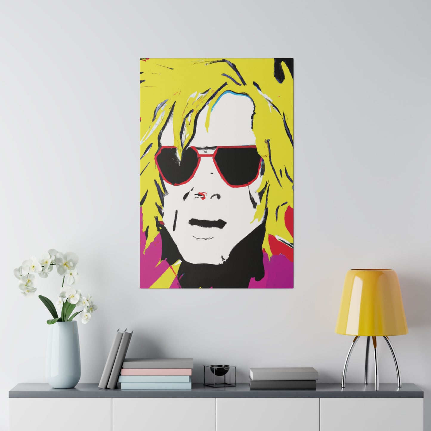 8476J - Rockstar Painting Print | Face | Abstract | Poster | Home Decor | Wall Art | Music Art | Canvas