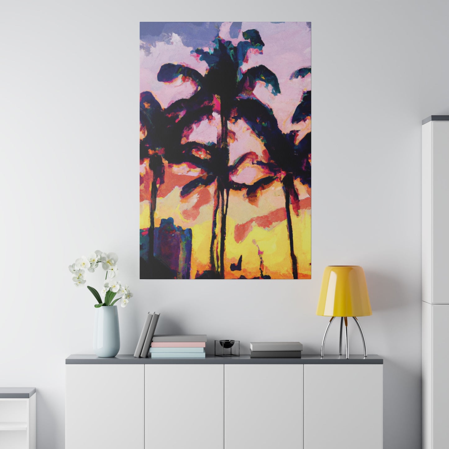 3398S - Miami Beach Sunset Painting Print | Miami | Beach | Sunset | Poster | Home Decor | Wall Art | Canvas