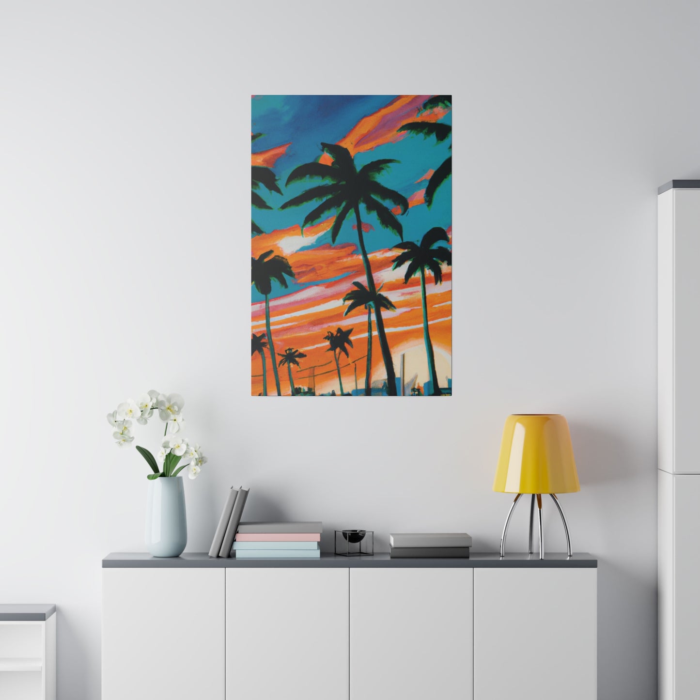 4895G - Miami Beach Sunset Painting Print | Miami | Beach | Sunset | Poster | Home Decor | Wall Art | Canvas