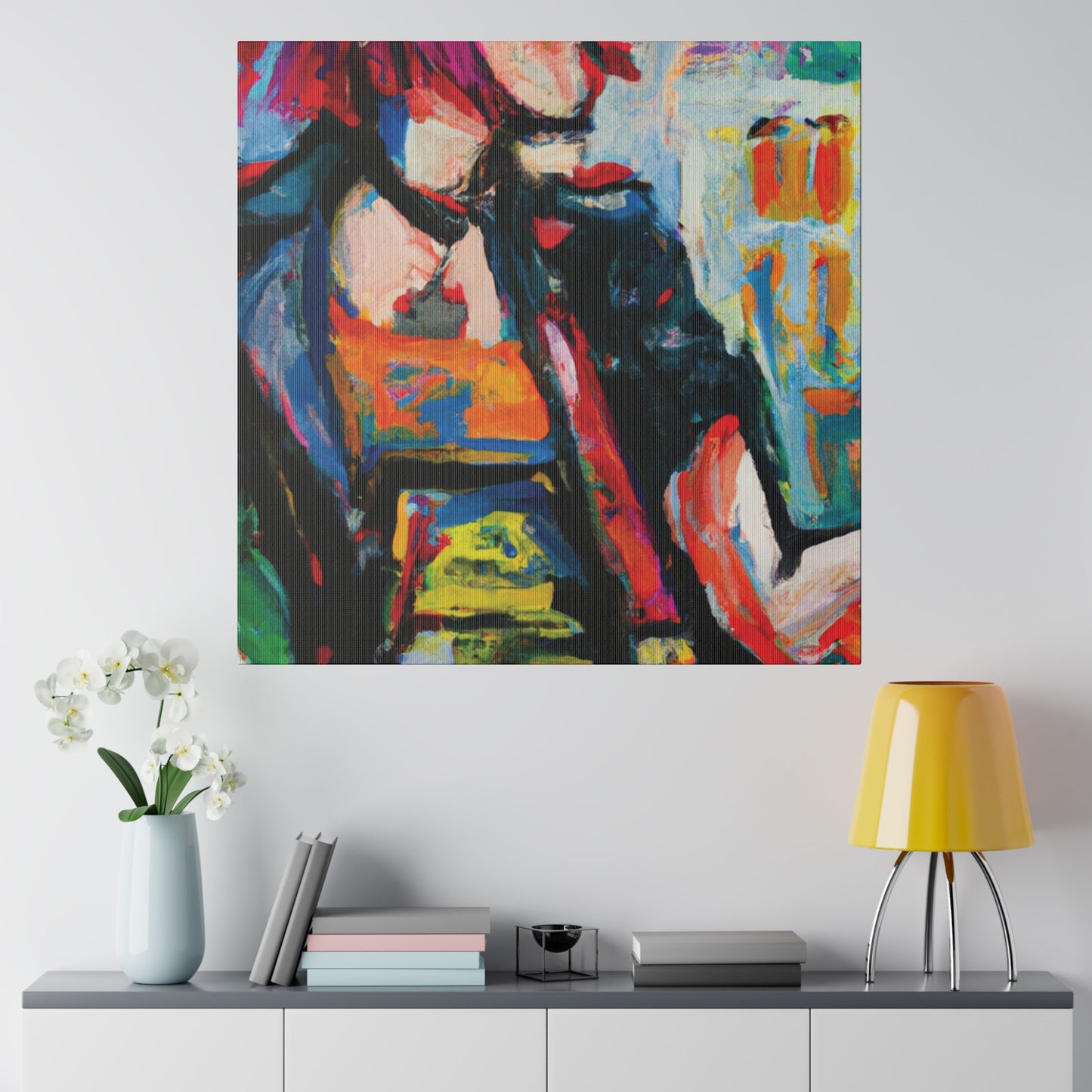 5917U - Rockstar Oil Painting Style Print | Poster | Home Decor | Wall Art | Music Art | Canvas