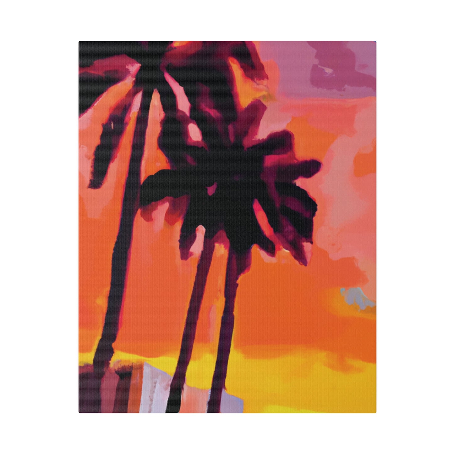 8398N - Miami Beach Sunset Painting Print | Miami | Beach | Sunset | Poster | Home Decor | Wall Art | Canvas