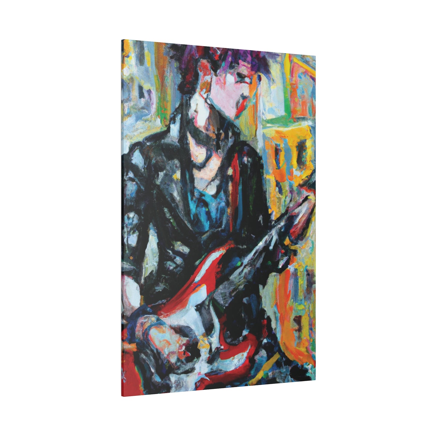 9646Q - Rockstar Oil Painting Style Print | Poster | Home Decor | Wall Art | Music Art | Canvas