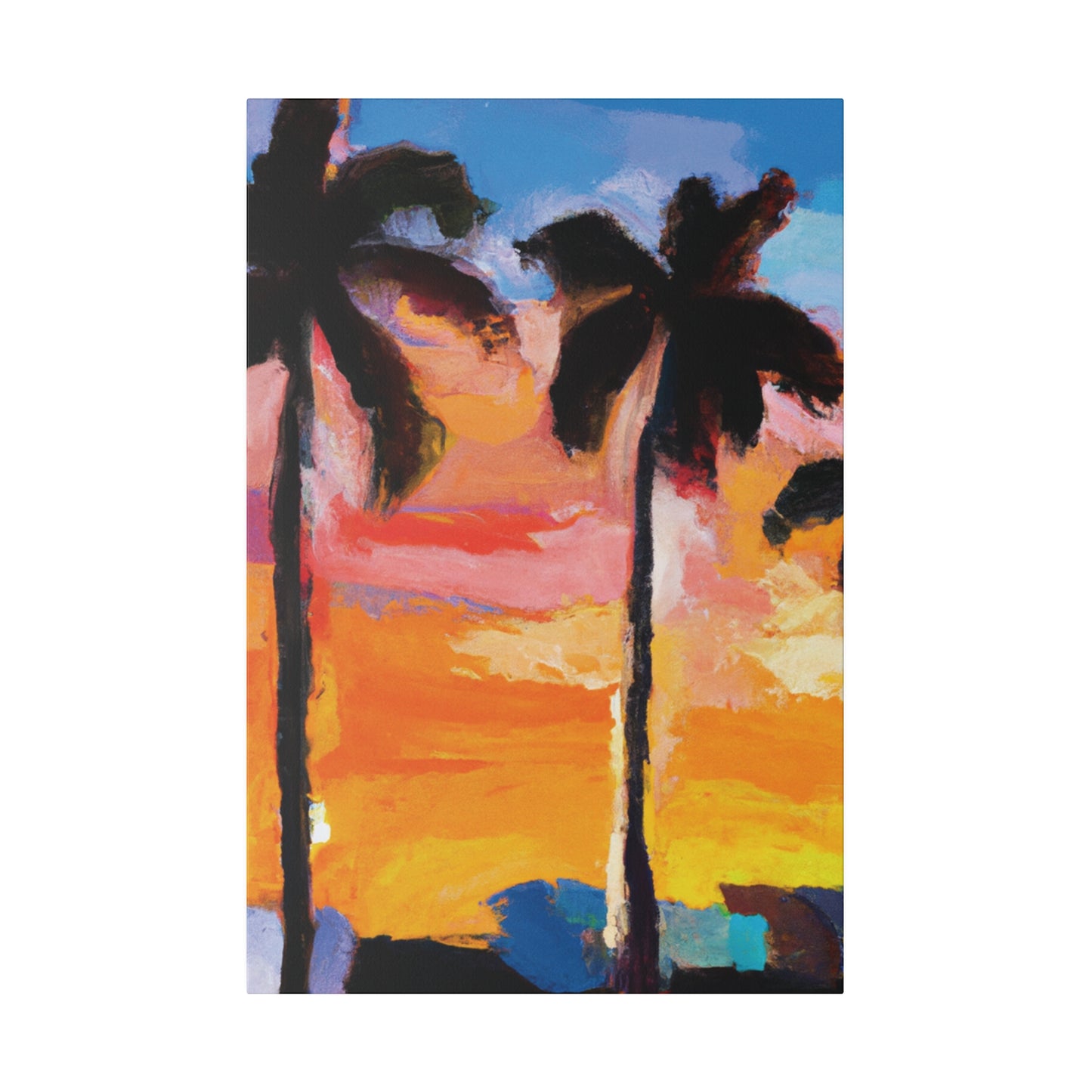 3236E - Miami Beach Sunset Painting Print | Miami | Beach | Sunset | Poster | Home Decor | Wall Art | Canvas