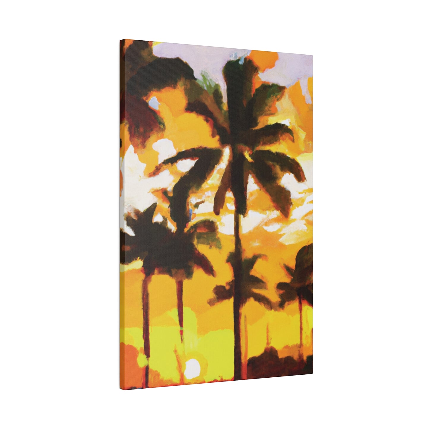 3197H - Miami Beach Sunset Painting Print | Miami | Beach | Sunset | Poster | Home Decor | Wall Art | Canvas