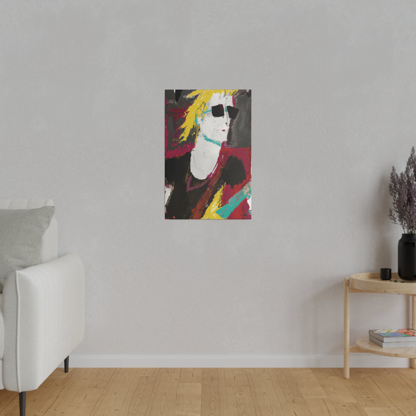 9346S - Rockstar Painting Print | Face | Abstract | Poster | Home Decor | Wall Art | Music Art | Canvas