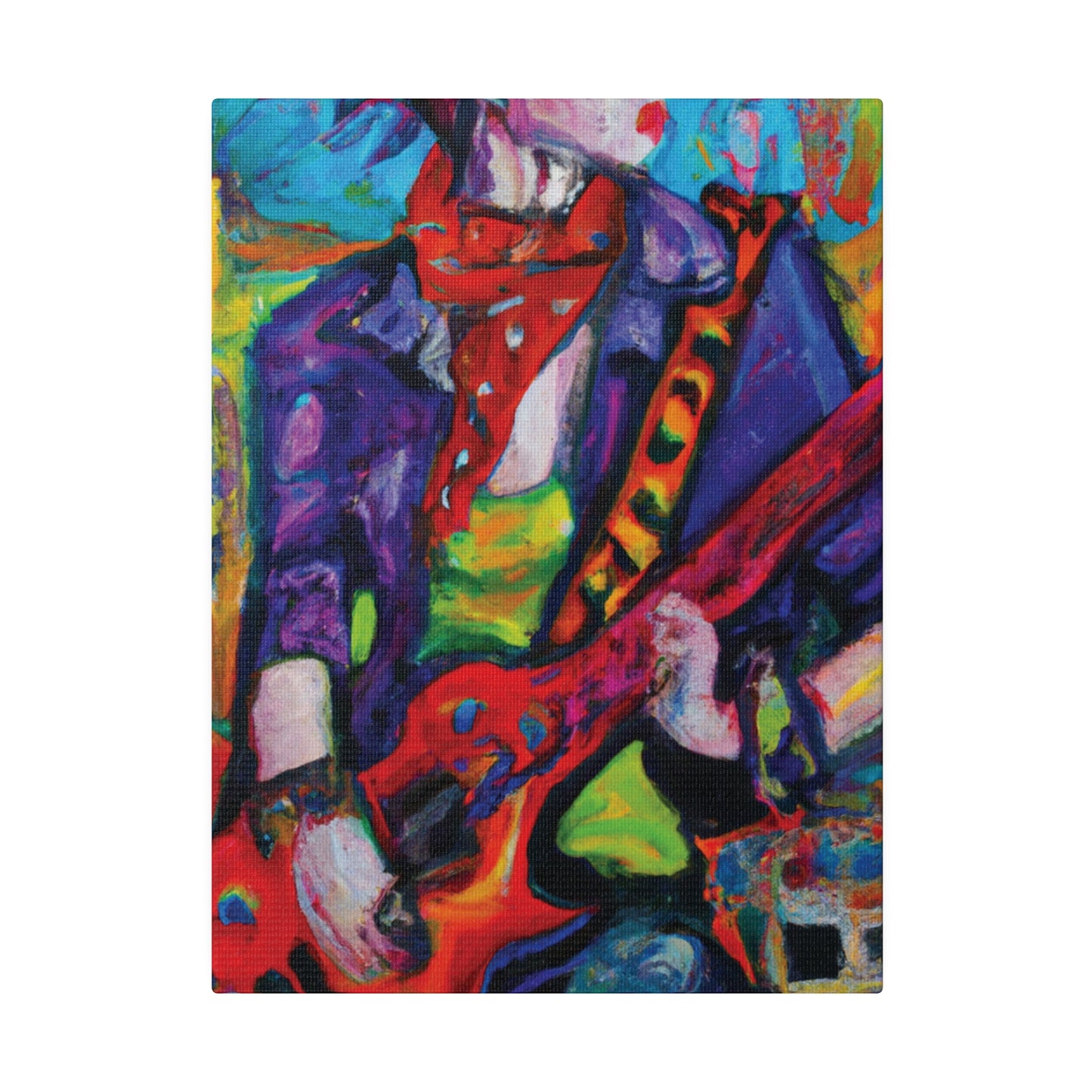 9529Y - Rockstar Oil Painting Style Print | Poster | Home Decor | Wall Art | Music Art | Canvas