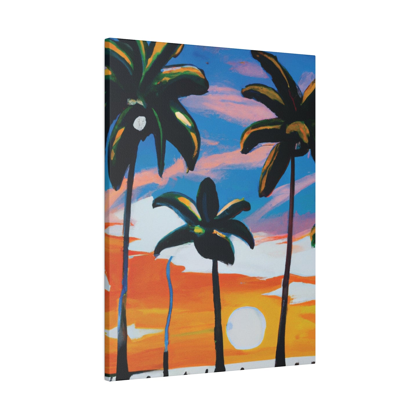 7745G - Miami Beach Sunset Painting Print | Miami | Beach | Sunset | Poster | Home Decor | Wall Art | Canvas