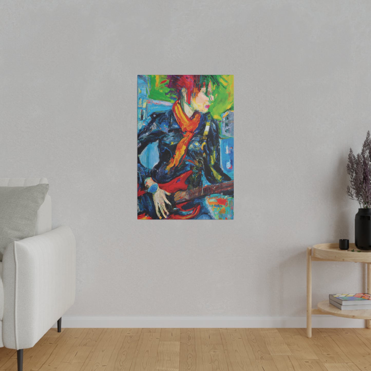 935O - Rockstar Oil Painting Style Print | Poster | Home Decor | Wall Art | Music Art | Canvas