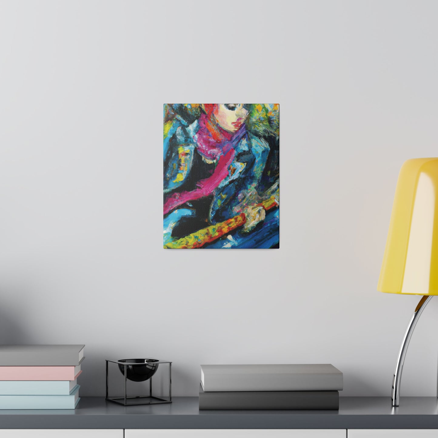 9823X - Rockstar Oil Painting Style Print | Poster | Home Decor | Wall Art | Music Art | Canvas