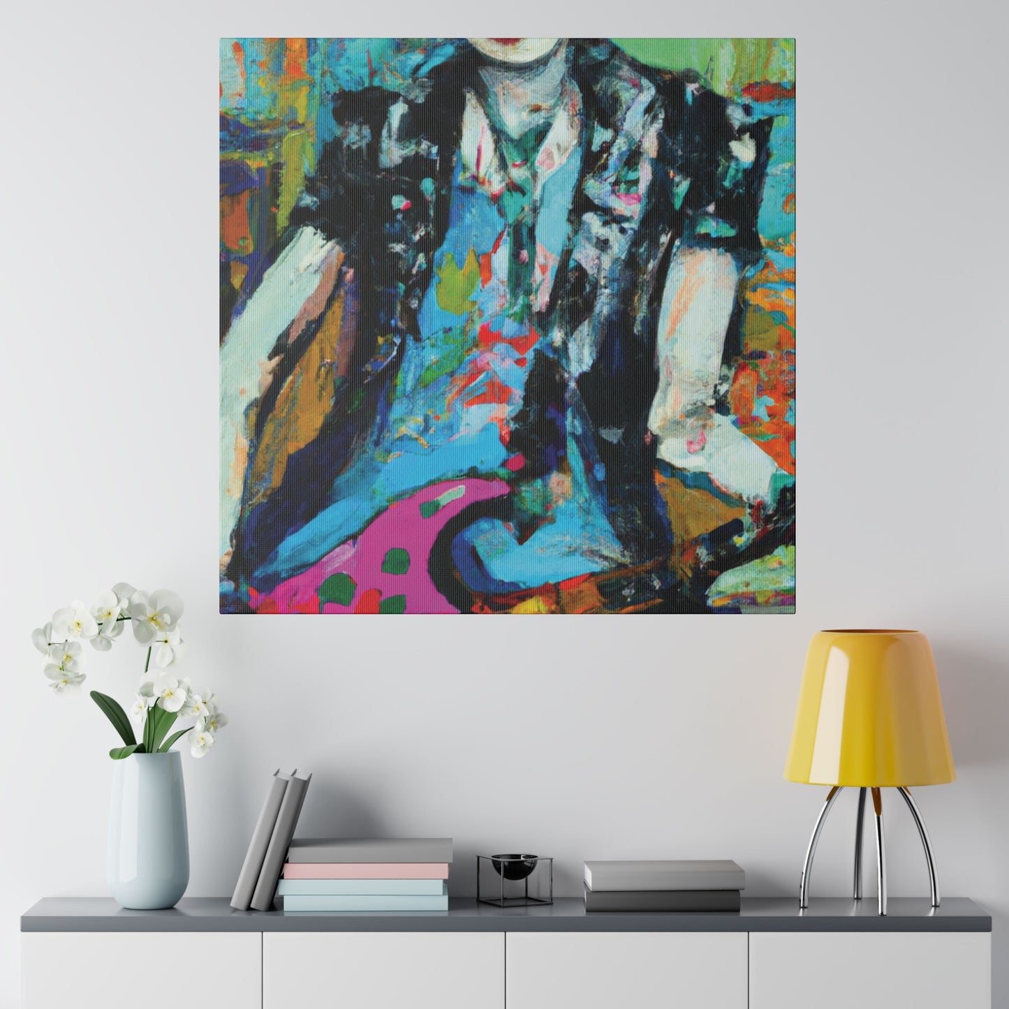 8725A - Rockstar Oil Painting Style Print | Poster | Home Decor | Wall Art | Music Art | Canvas