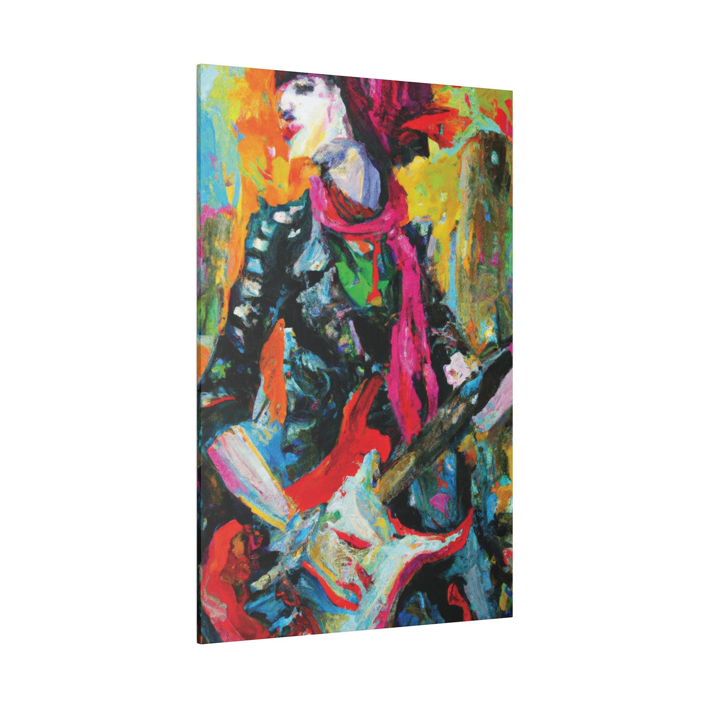 8579X - Rockstar Oil Painting Style Print | Poster | Home Decor | Wall Art | Music Art | Canvas