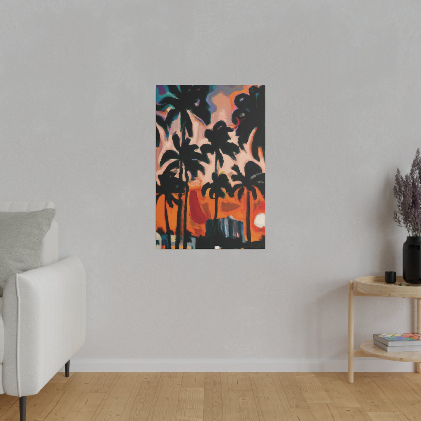 4317T - Miami Beach Sunset Painting Print | Miami | Beach | Sunset | Poster | Home Decor | Wall Art | Canvas