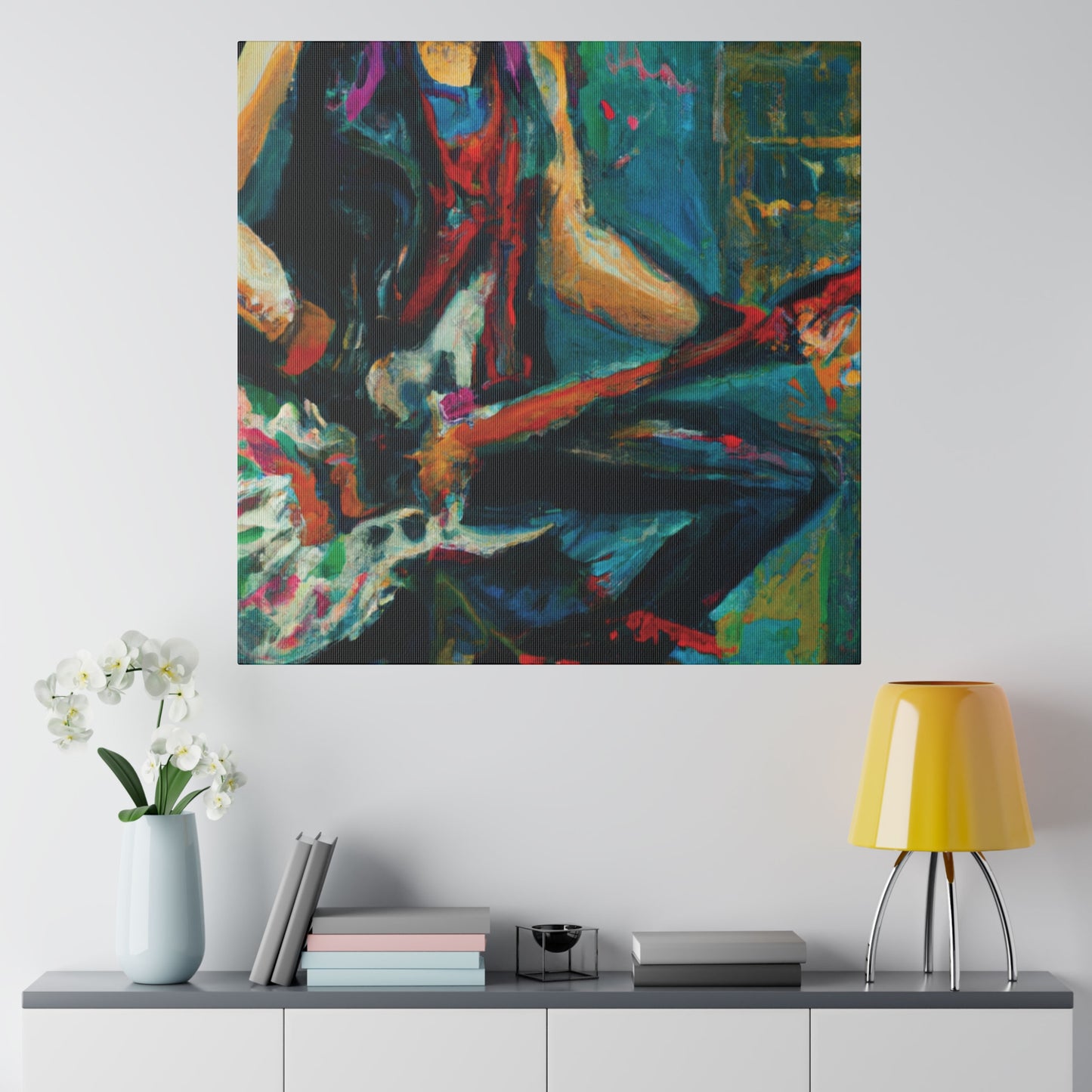 1163E - Rockstar Oil Painting Style Print | Poster | Home Decor | Wall Art | Music Art | Canvas